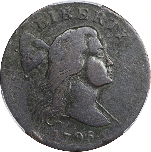 1795 Liberty Cap Cent. S-80, B-11b. Rarity-5-. Jefferson Head, Plain