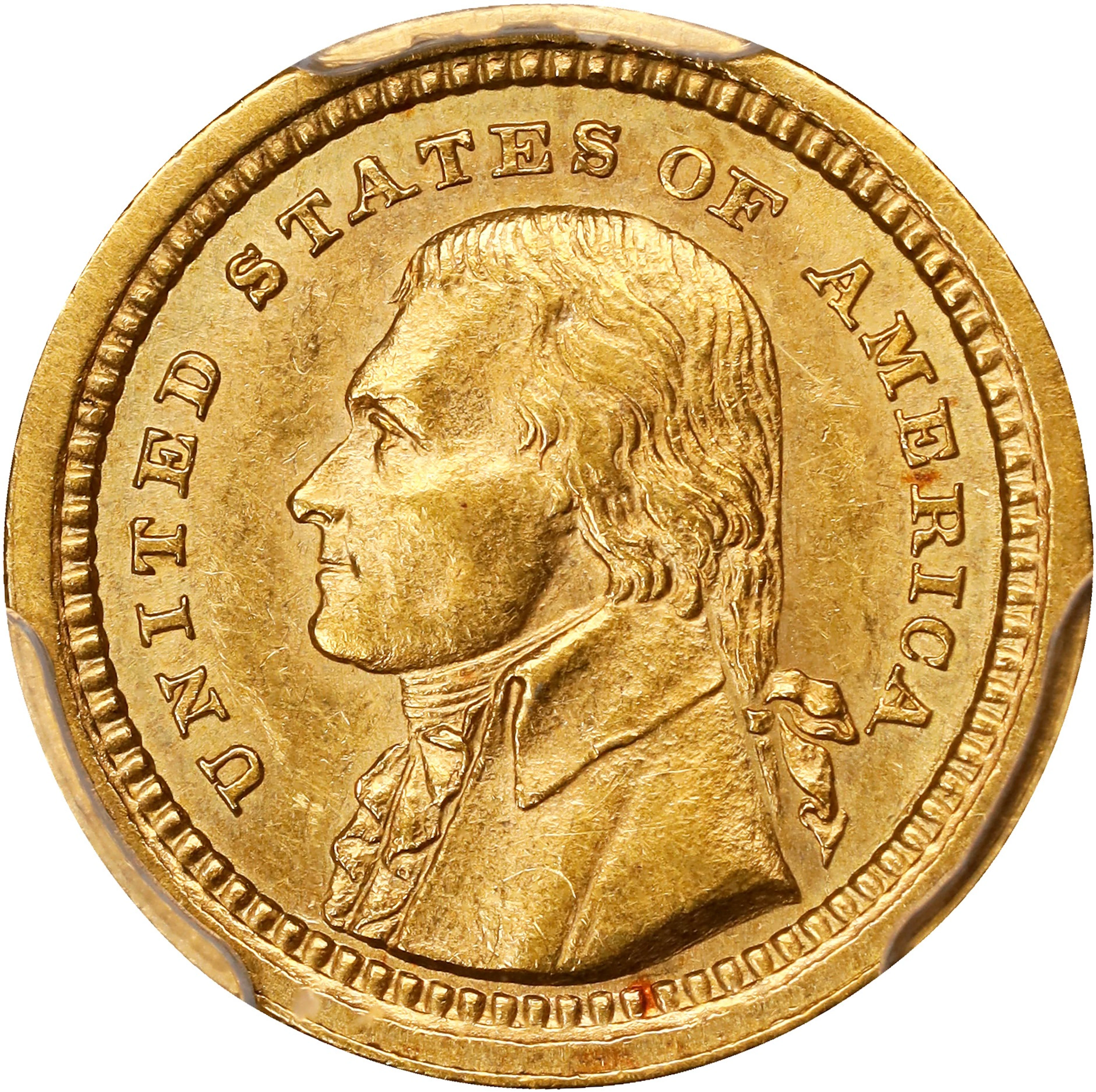 1903 Louisiana Purchase Exposition Gold Dollar. Jefferson Portrait.