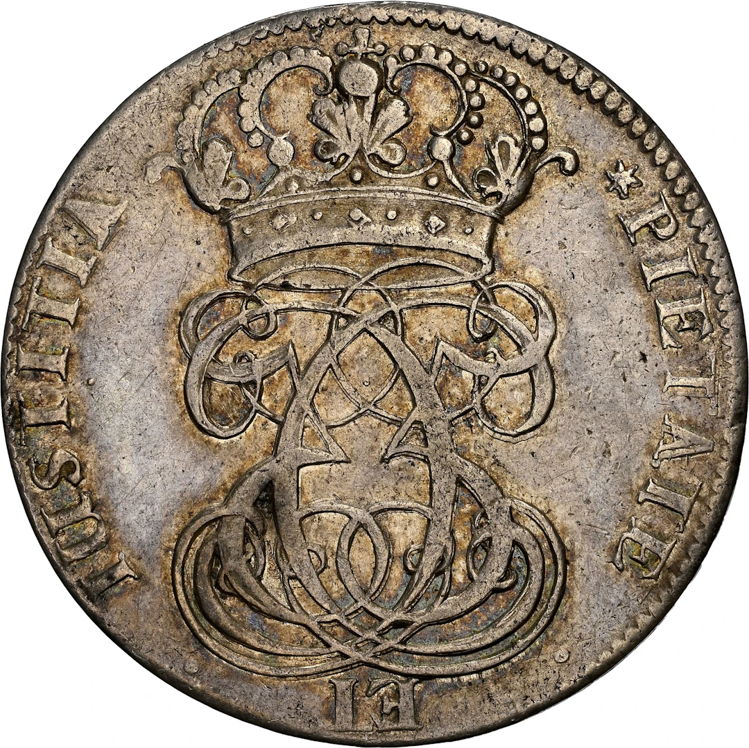 NORWAY. Krone (4 Mark), 1687. Kongsberg Mint. Christian V. NGC AU-50.