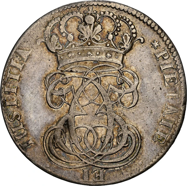 NORWAY. Krone (4 Mark), 1687. Kongsberg Mint. Christian V. NGC AU-50.