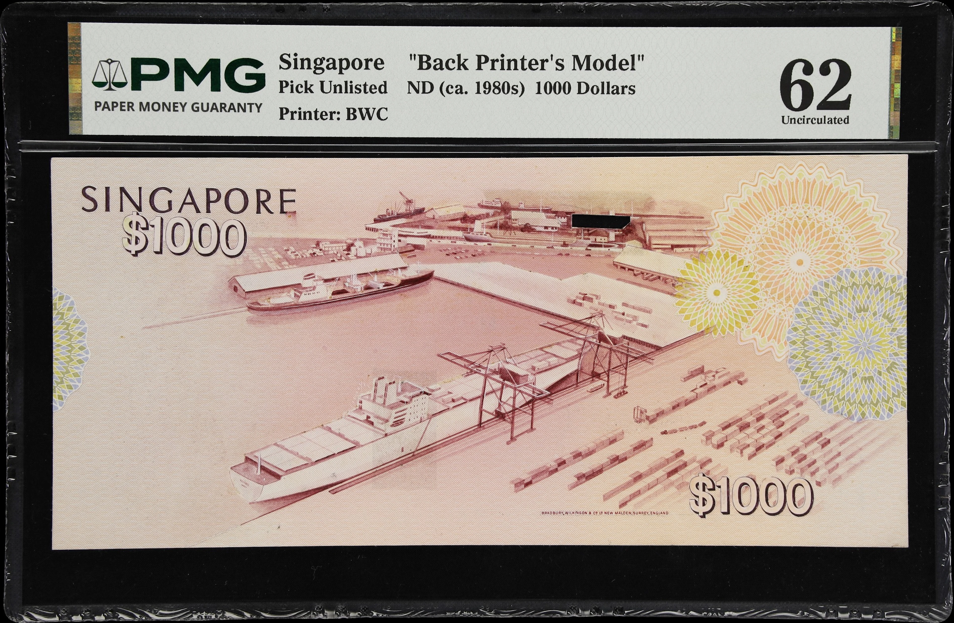 SINGAPORE. Board of Commissioners of Currency. 1000 Dollars, ND (ca.1980s).