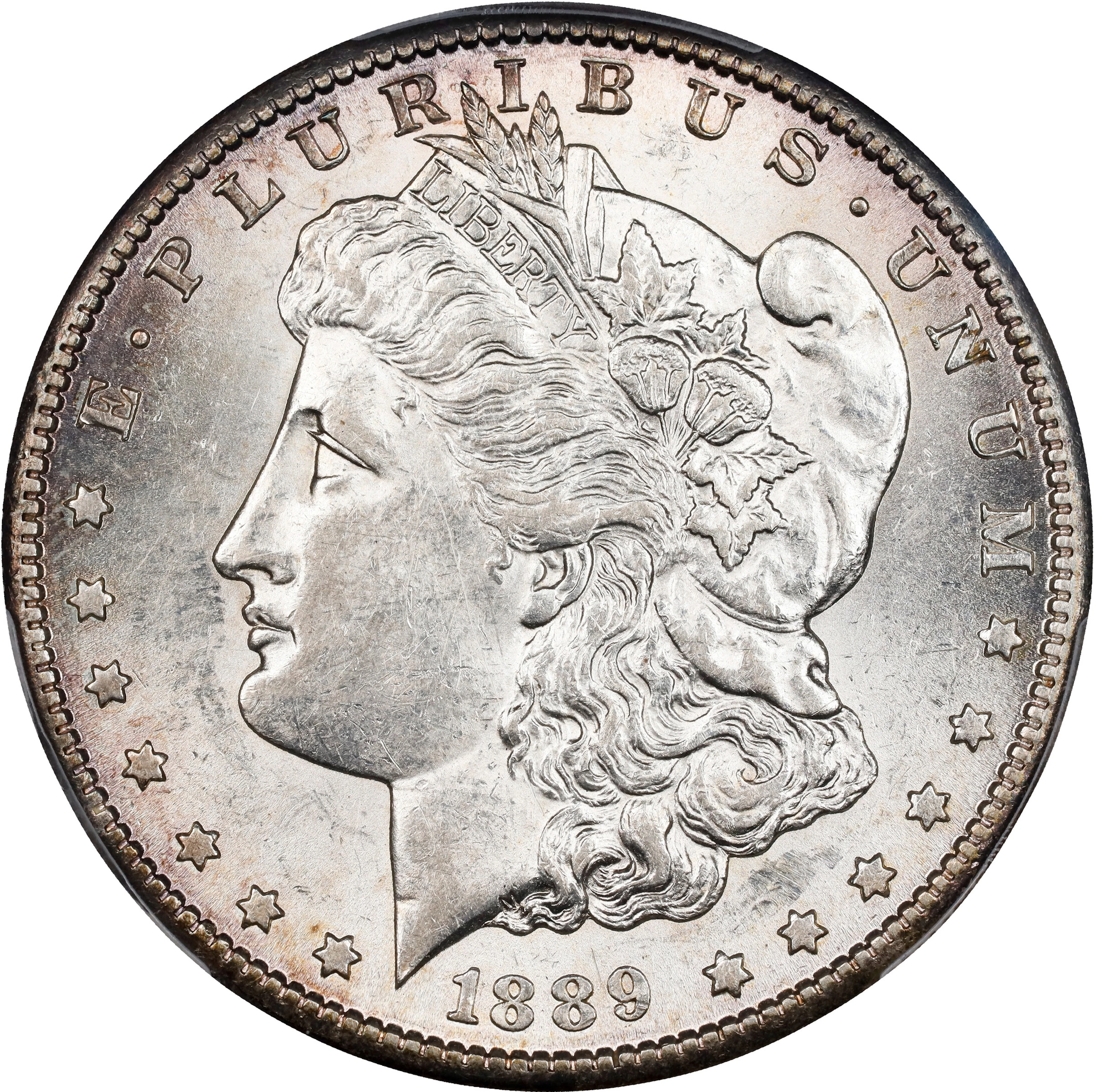 1889-S Morgan Silver Dollar. AU-58 (PCGS).