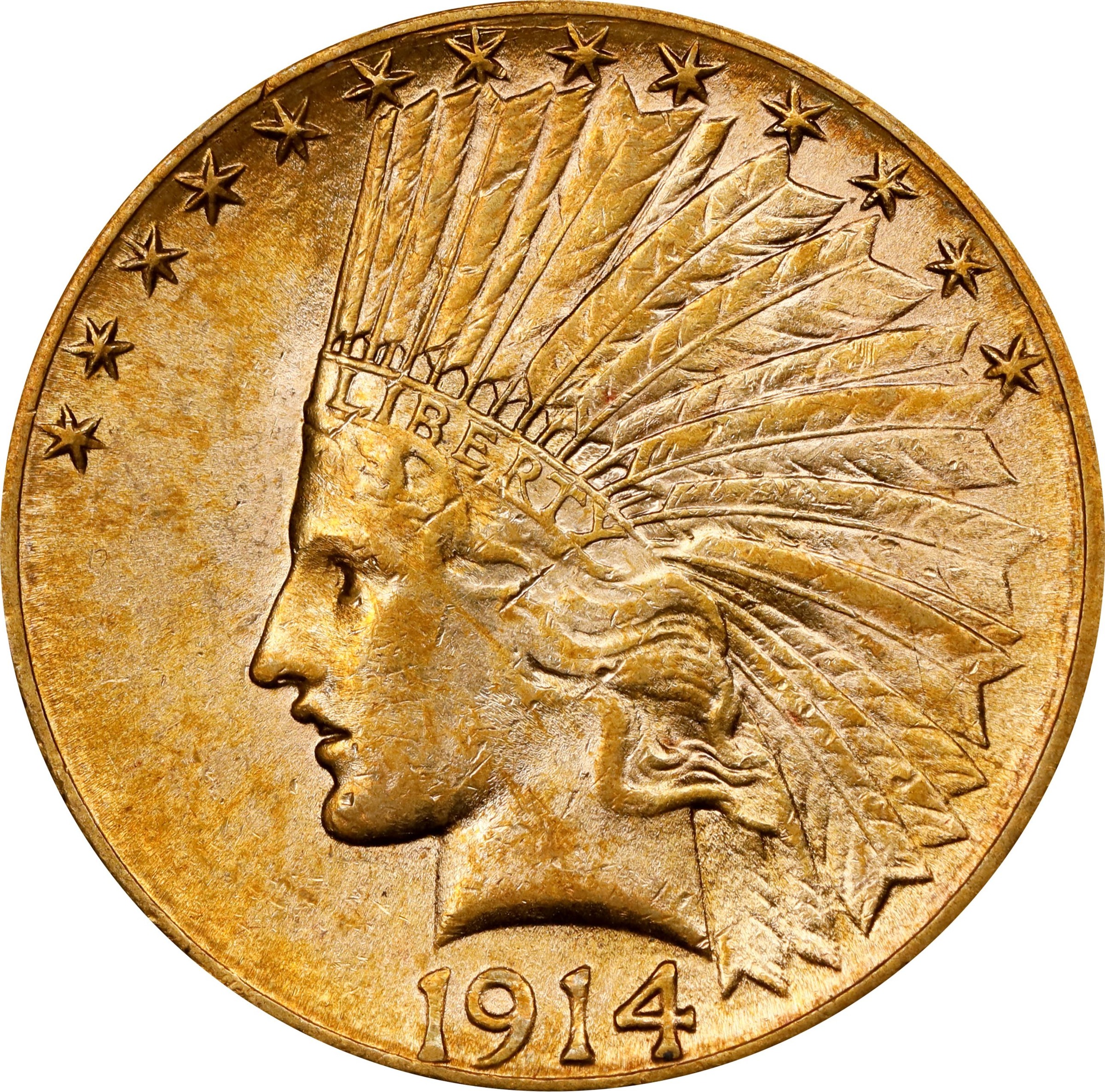 1914-S Indian Eagle. AU-58 (PCGS). CMQ.