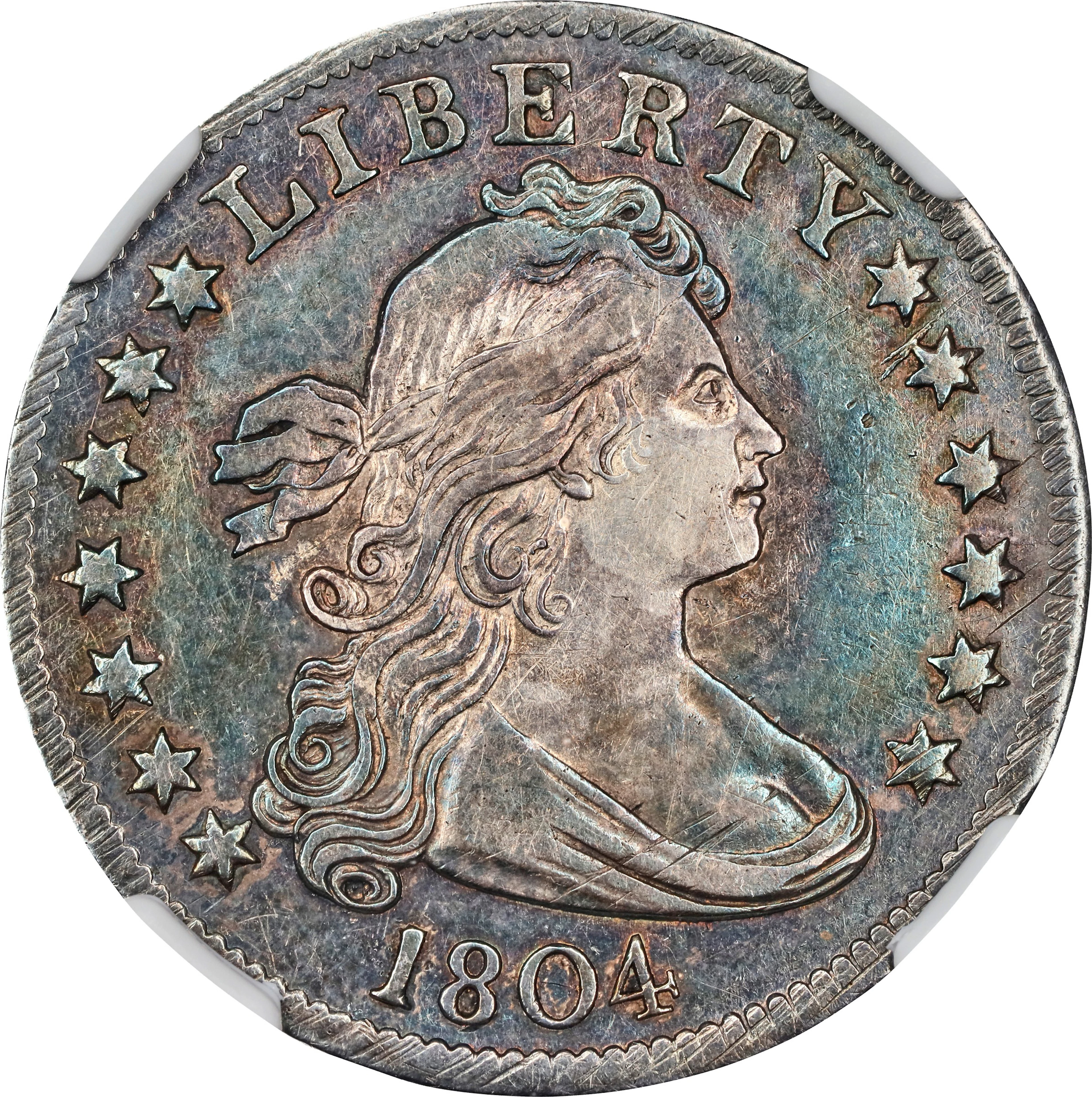 1804 Draped Bust Quarter. B-1. Rarity-3. AU-55 (NGC).