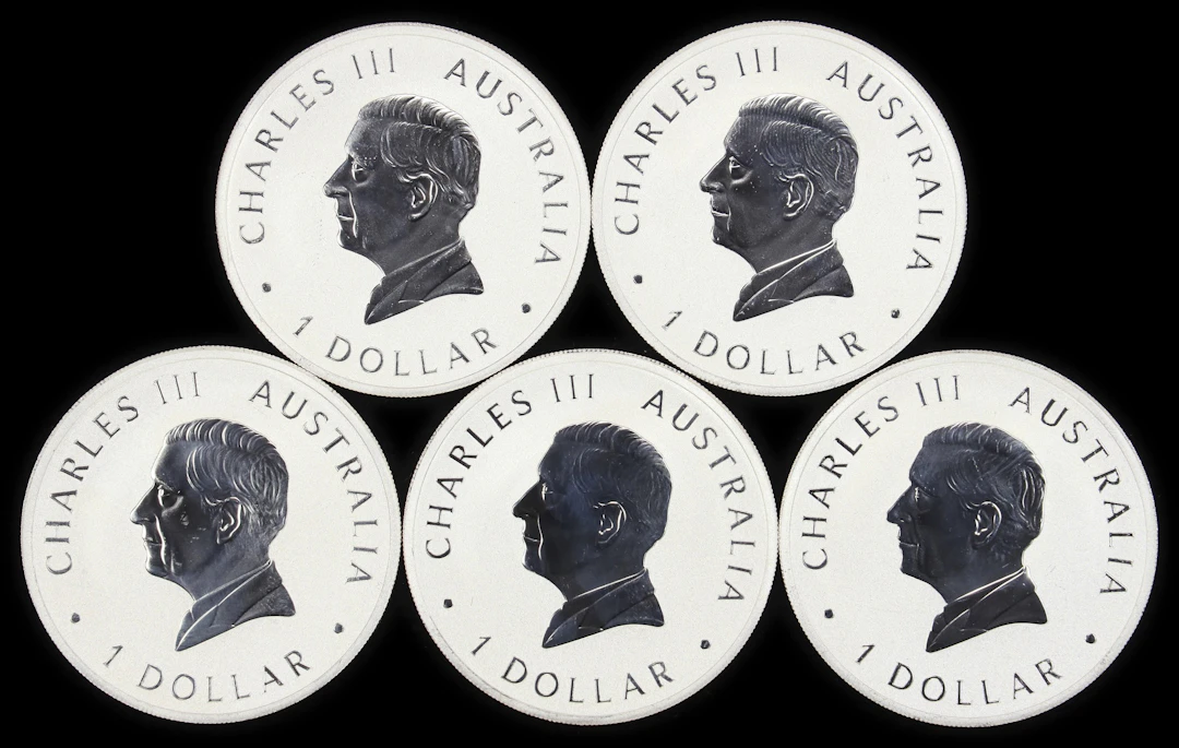 (5 oz, 155.52 g ASW). Australia. Lot of (5) 2026 1 oz Silver Wedge-Tailed