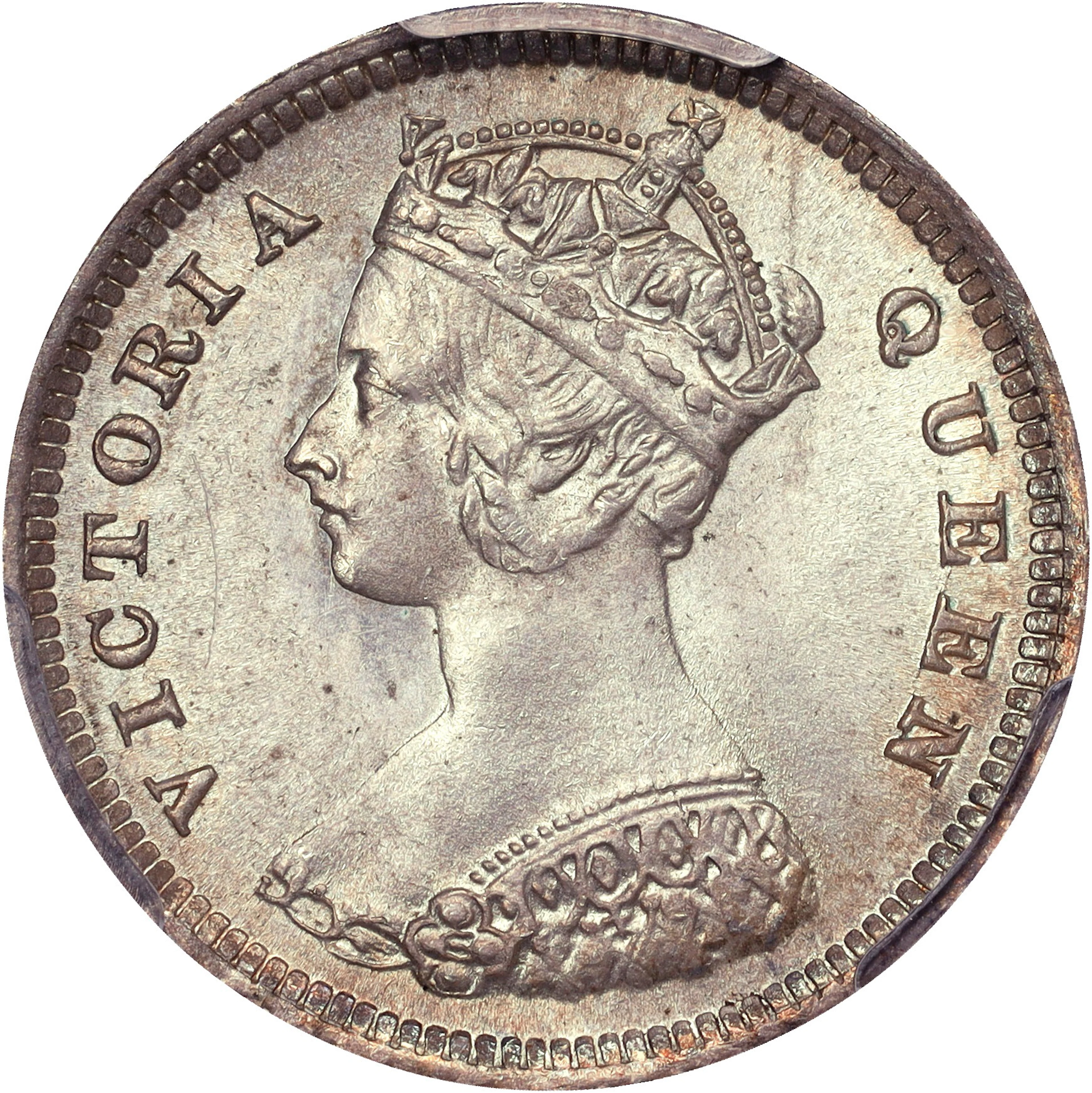 (t) HONG KONG (SAR). 10 Cents, 1883. London Mint. Victoria. PCGS MS-64.