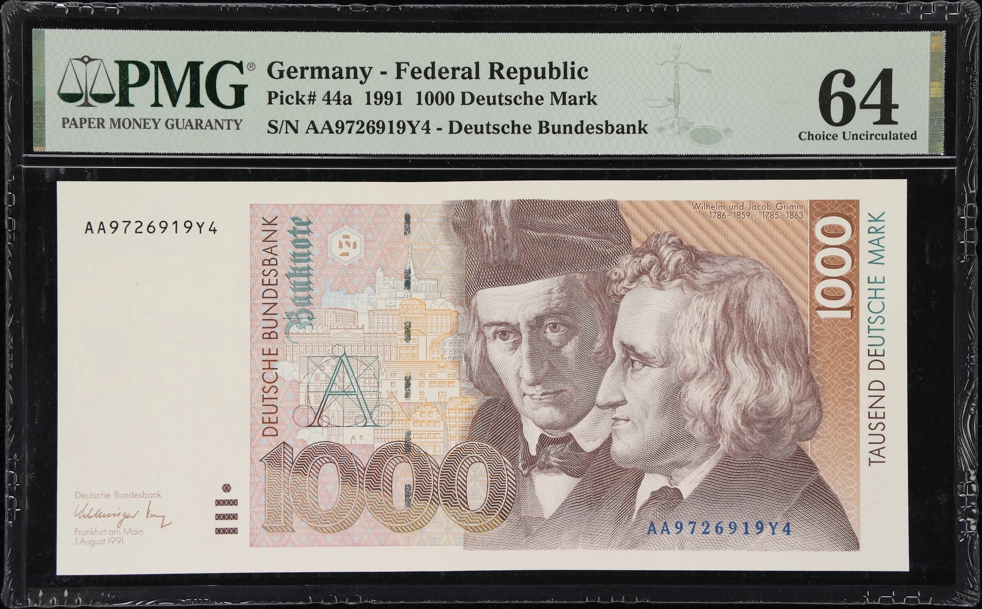 GERMANY, FEDERAL REPUBLIC. Deutsche Bundesbank. 1000 Deutsche Mark