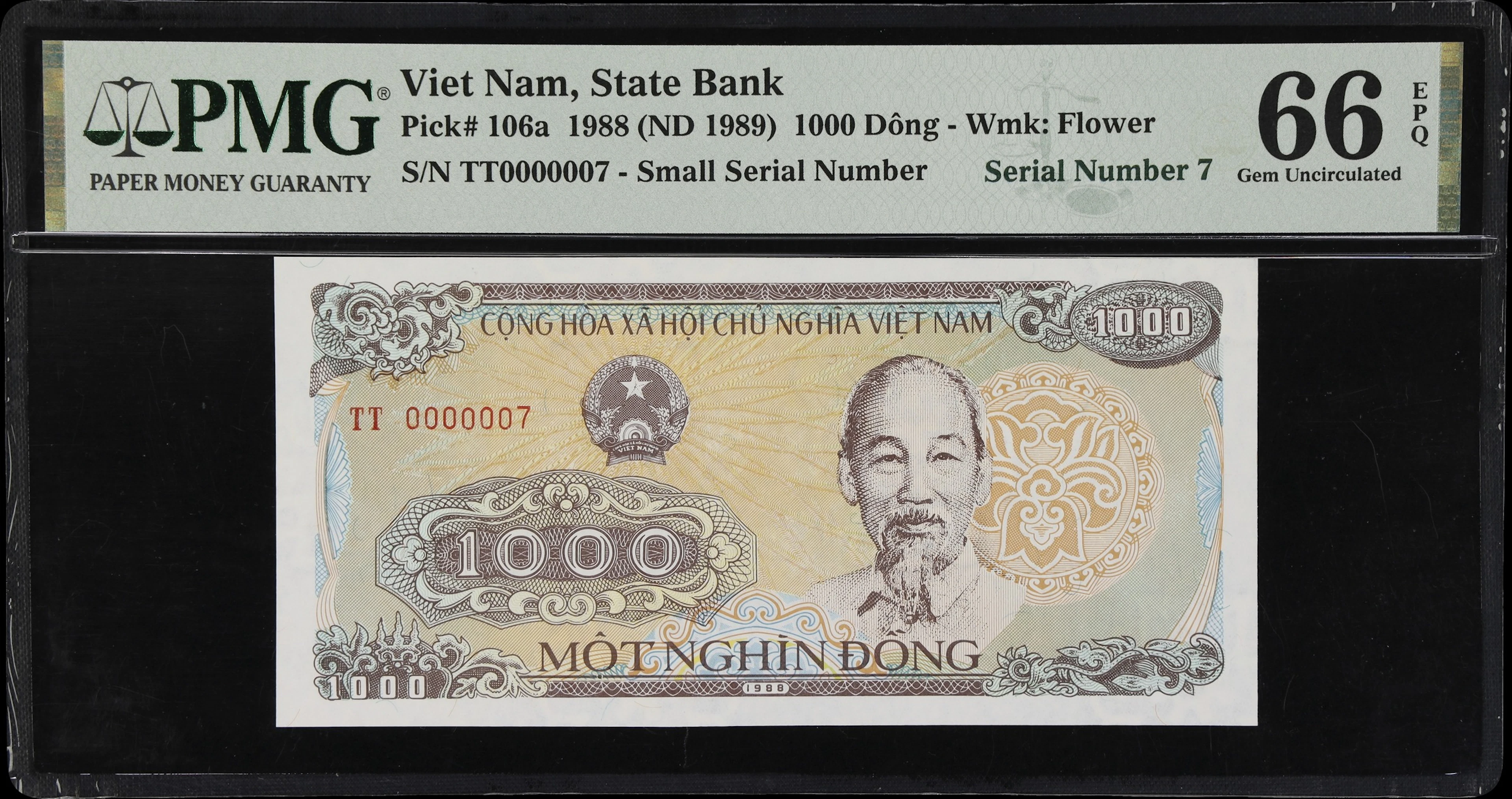 VIETNAM. State Bank of Vietnam. 1000 Dong, 1988 (ND 1989). P-106a.