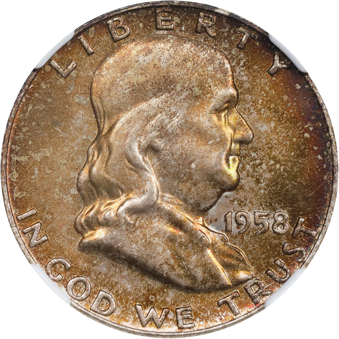 1958-D Franklin Half Dollar. MS-67 FBL (NGC).