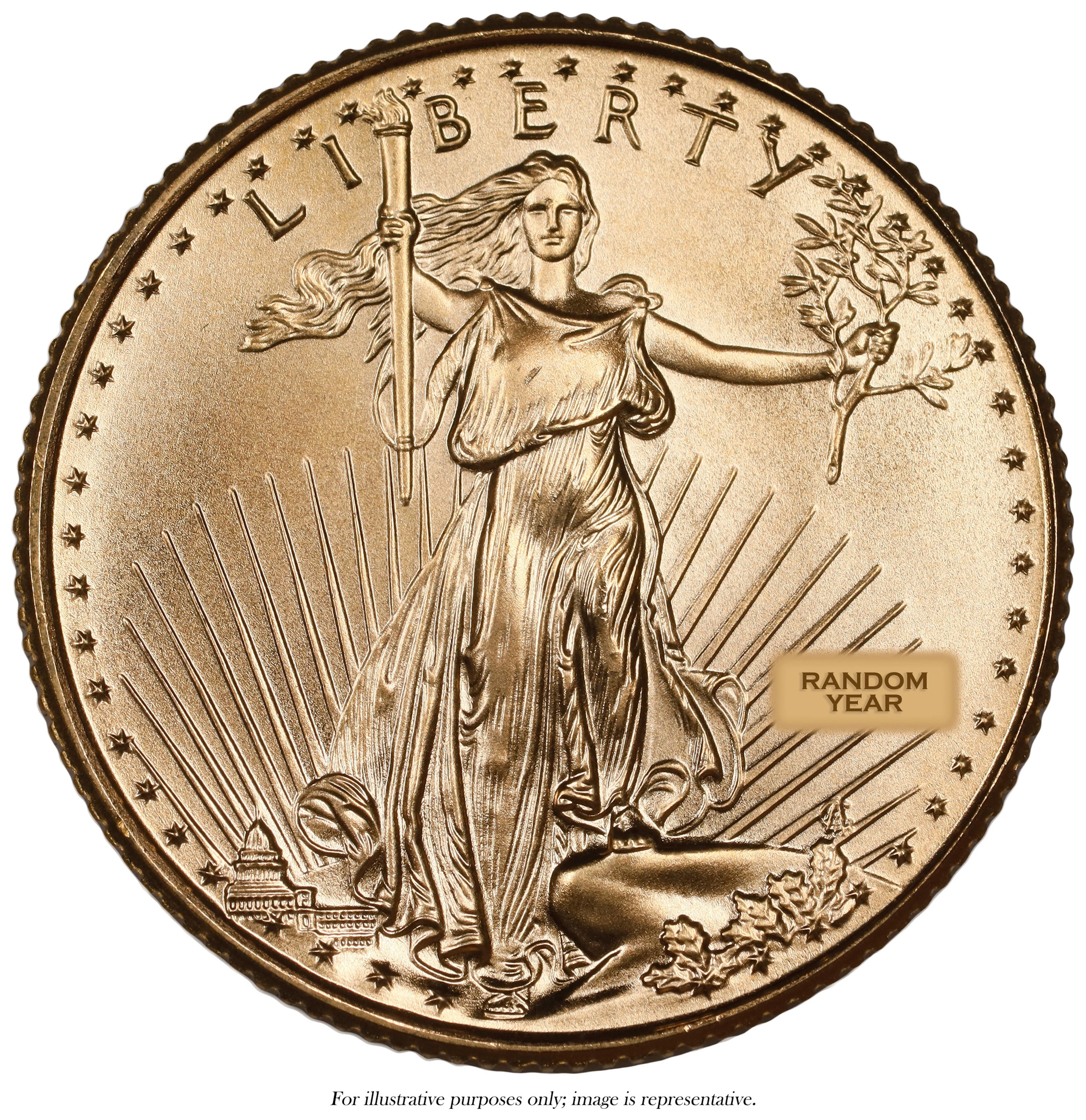 (0.25 oz, 7.776 g AGW). American Gold Eagle $10.