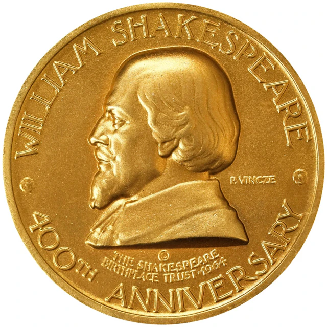 1964 William Shakespeare 400th Anniversary of Birth Medal. Third Size.