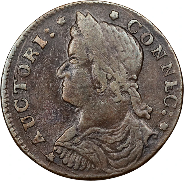 1787 Connecticut Copper. Miller 33.14-Z.14, W-3600. Rarity-5. Draped