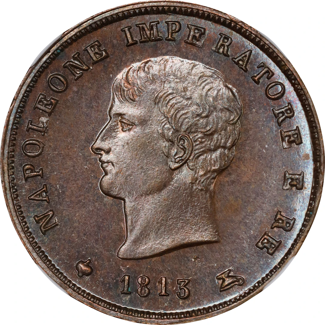 (◊) ITALY. Kingdom of Napoleon. 3 Centesimi, 1813-M. Milan Mint. Napoleon