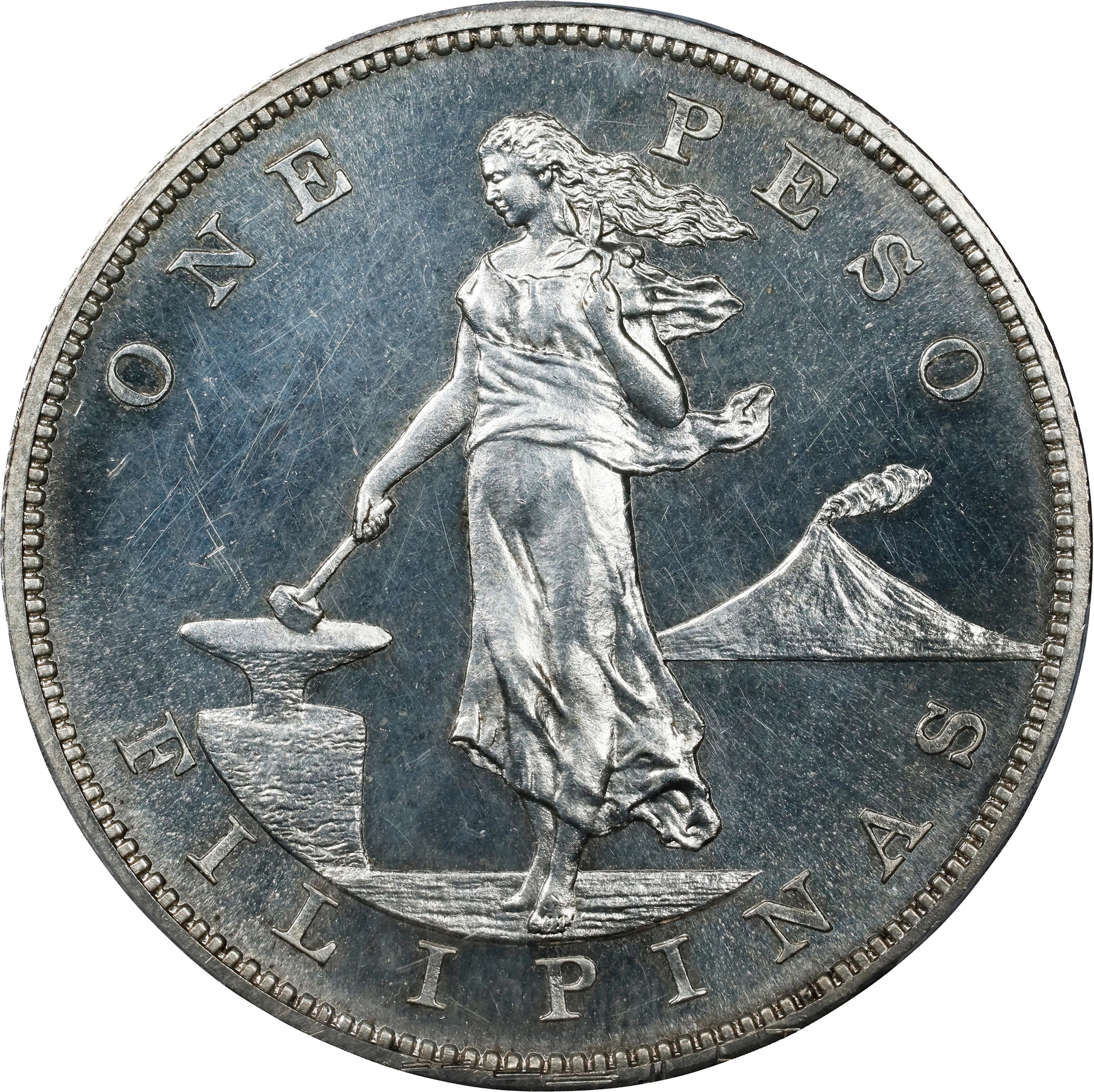 PHILIPPINES. Peso, 1906. Philadelphia Mint. PCGS PROOF-64.