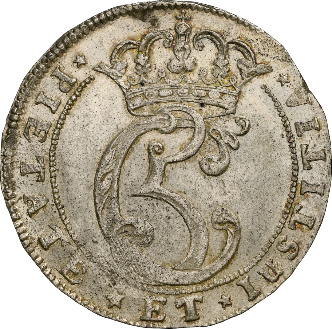 DENMARK. Krone (4 Mark), 1671. Copenhagen Mint. Christian V. NGC MS-64.