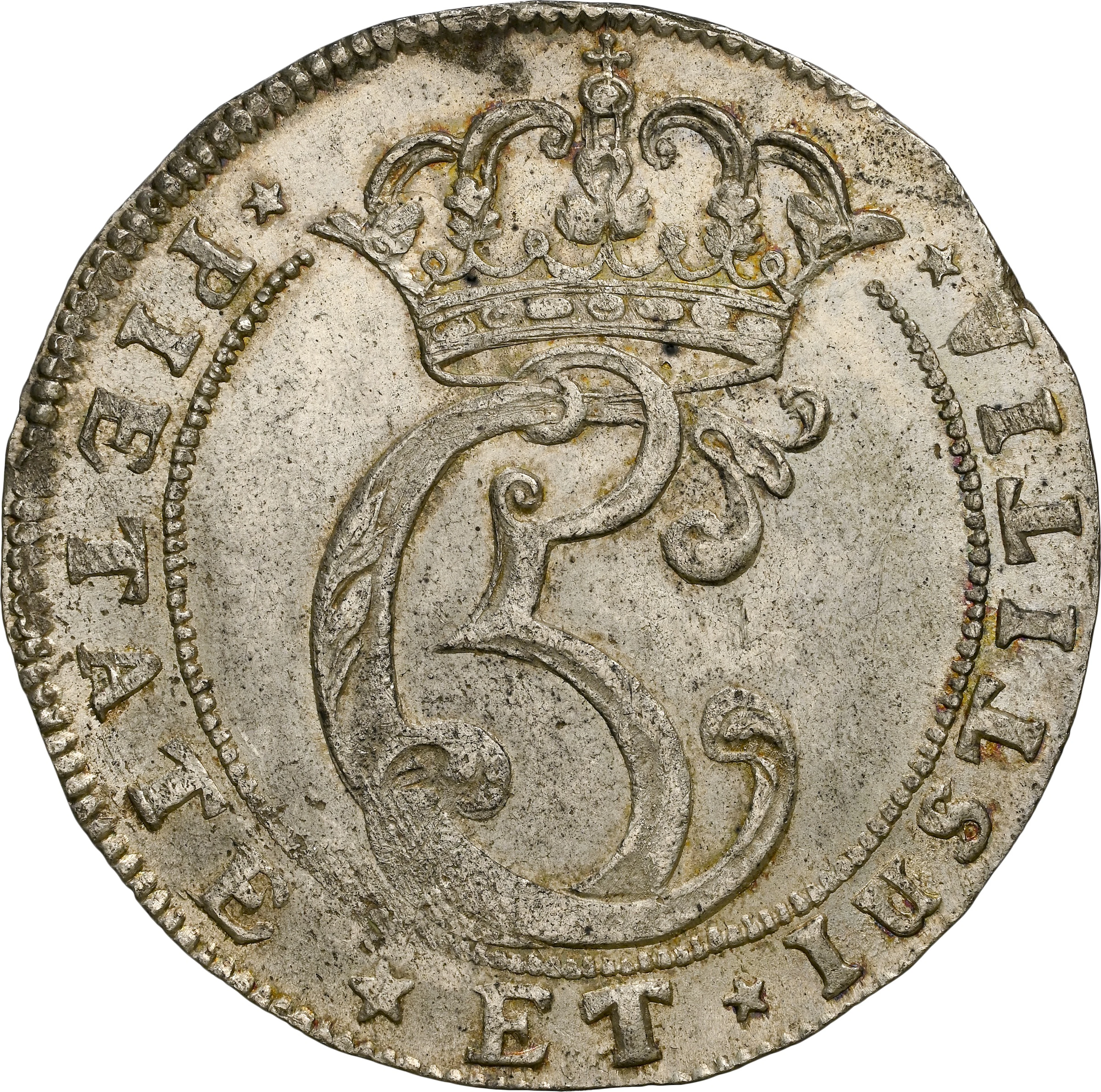 DENMARK. Krone (4 Mark), 1671. Copenhagen Mint. Christian V. NGC MS-64.