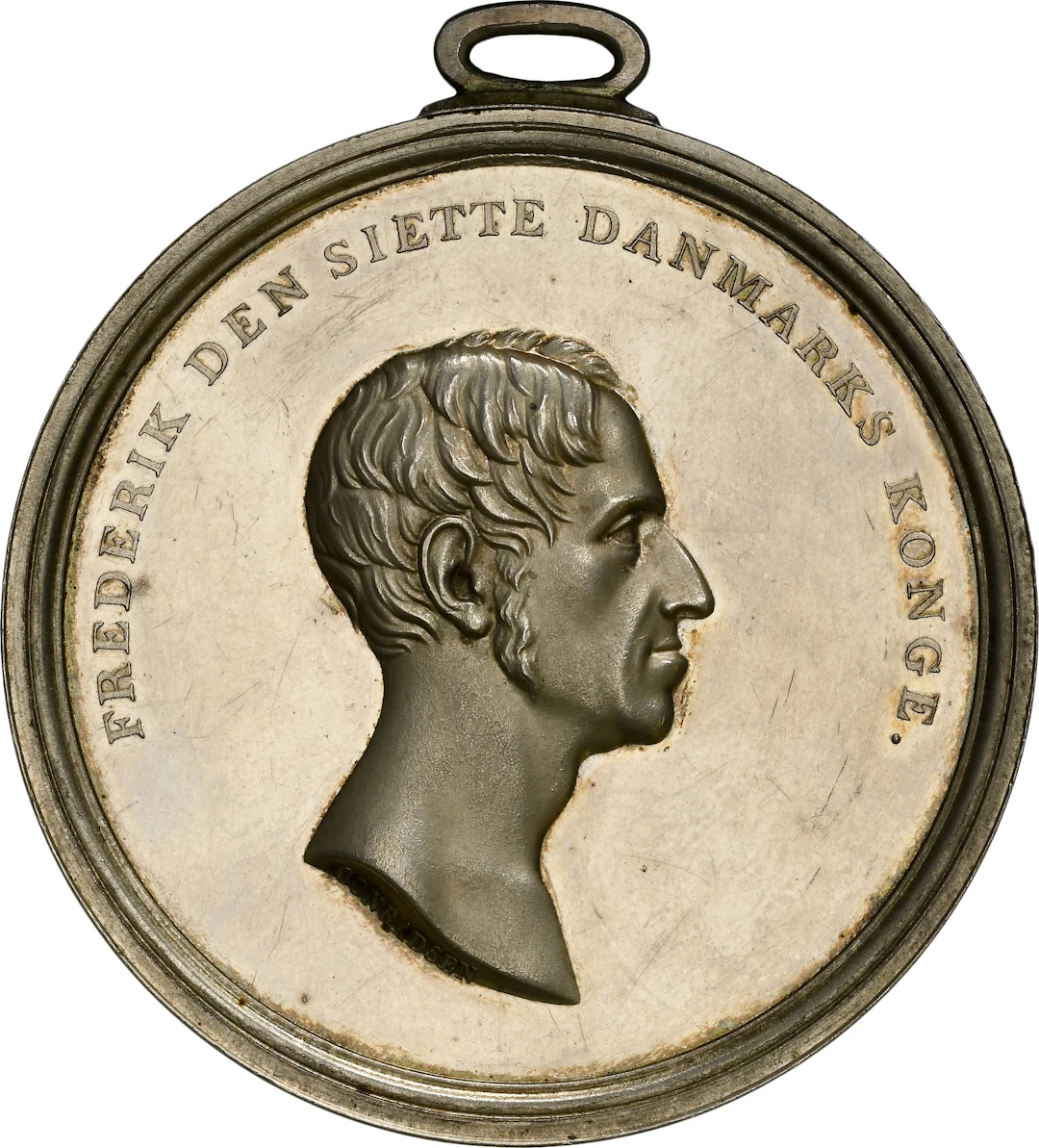 DENMARK. Life Saving Silver Medal, ND (1829). Fredrik VI. NGC MS-60.