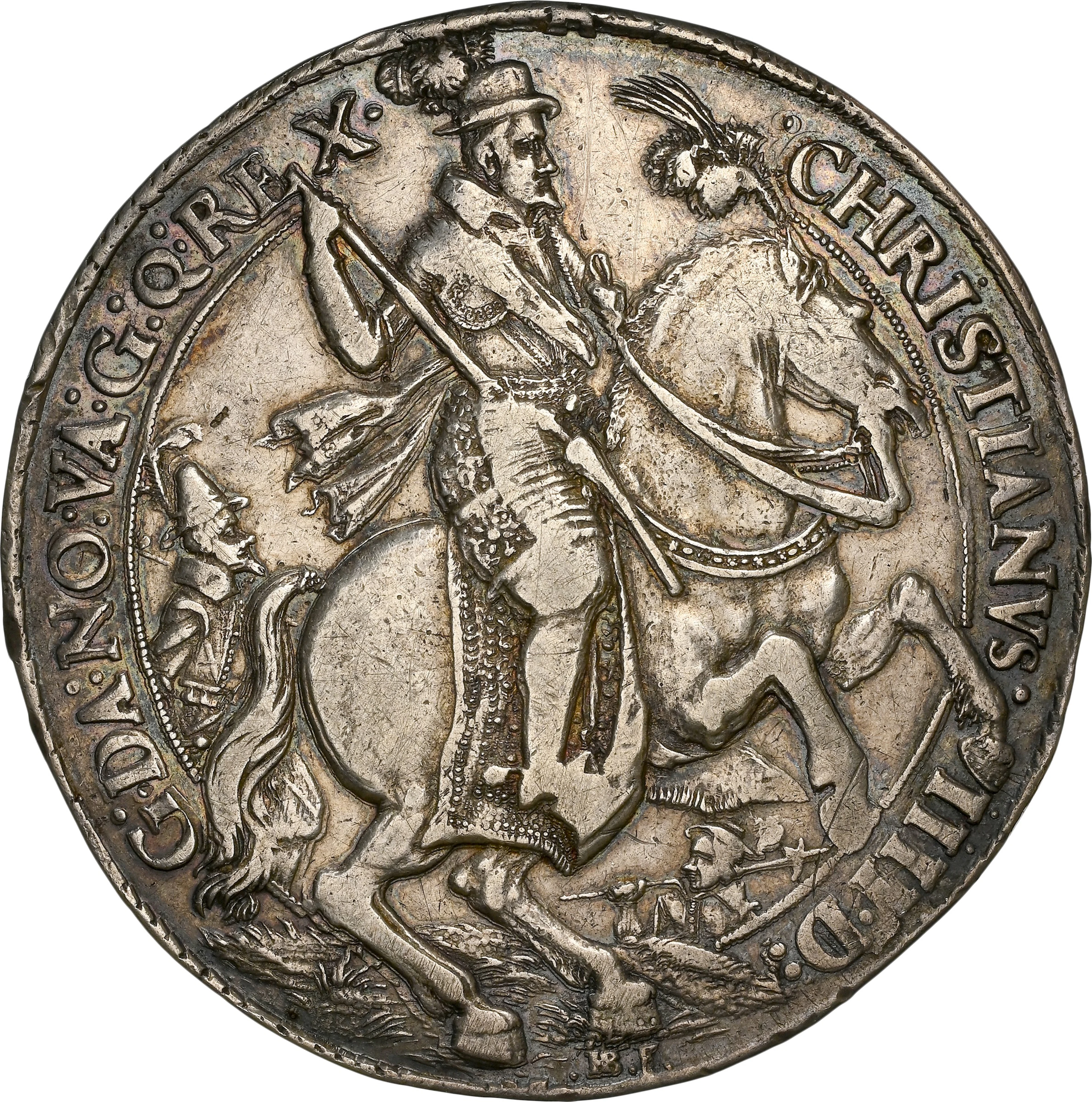 DENMARK. 1 1/2 Speciedaler, ND (1607-14). Elsinore Mint (Helsingør).