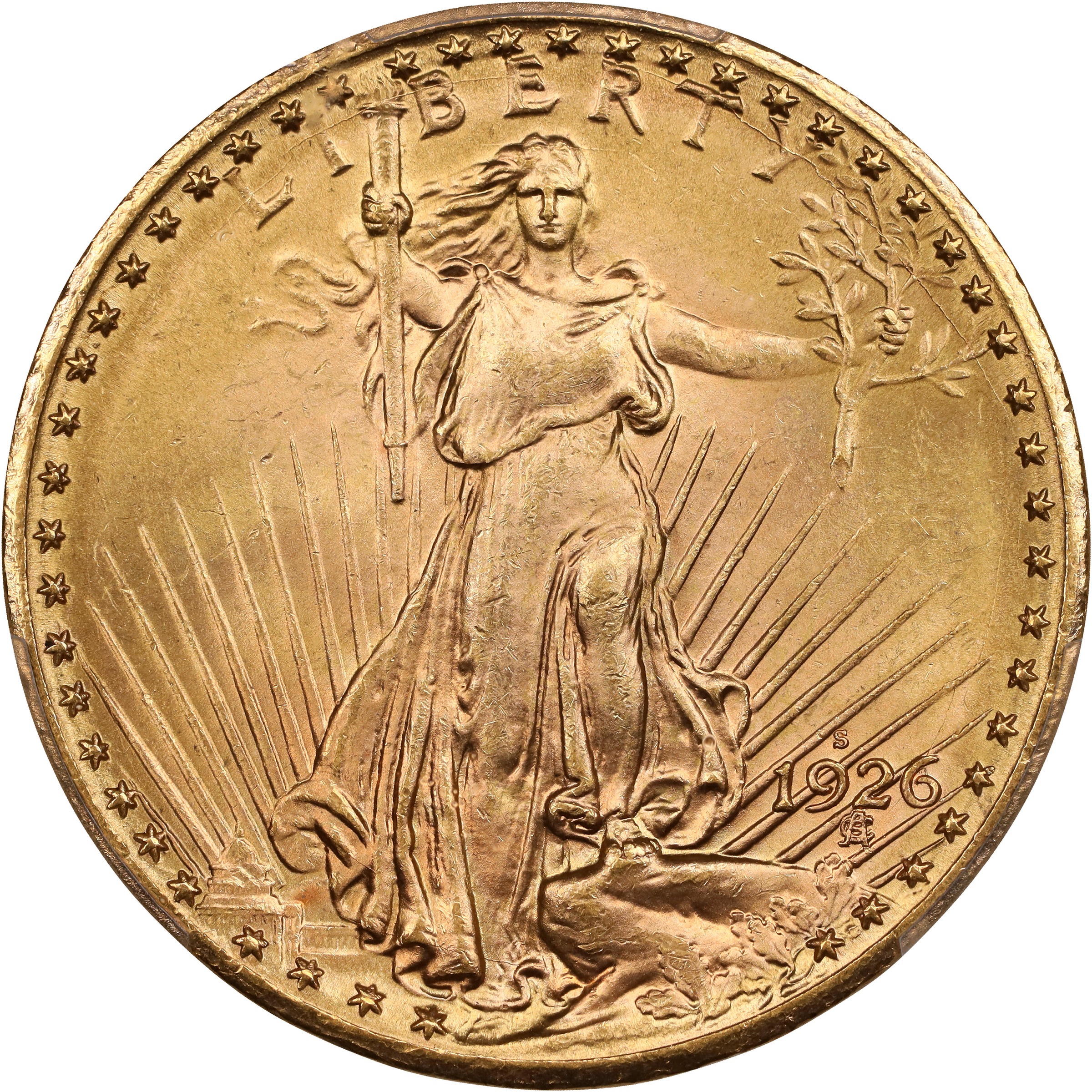 1926-S Saint-Gaudens Double Eagle. MS-64+ (PCGS). CAC. CMQ.