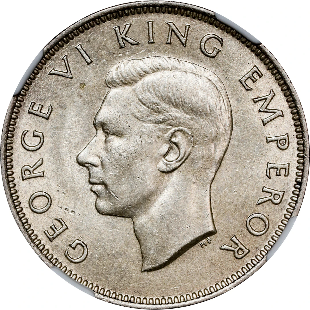 NEW ZEALAND. Florin, 1946. London Mint. George VI. NGC AU-58.