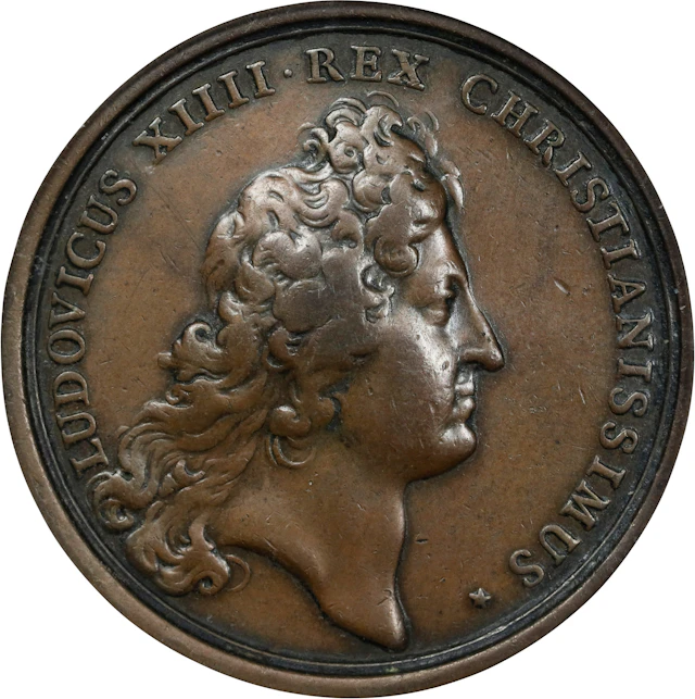 1690 Quebec Preserved Medal. Betts-73. Bronze. VF-35 (PCGS).