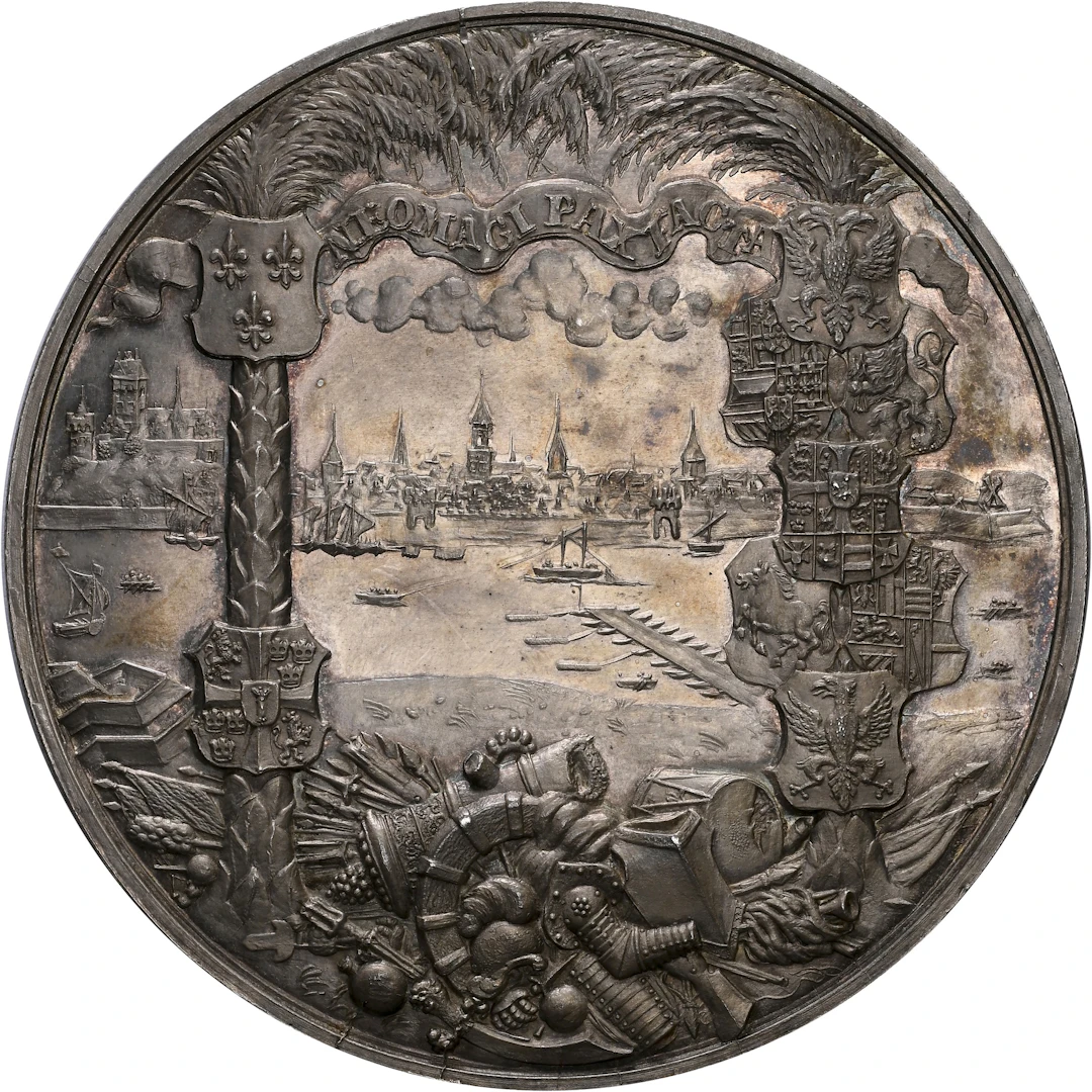 SWEDEN. Peace at Nijmegen Silver Medal, ND (1679). Karl XI. NGC MS-61.