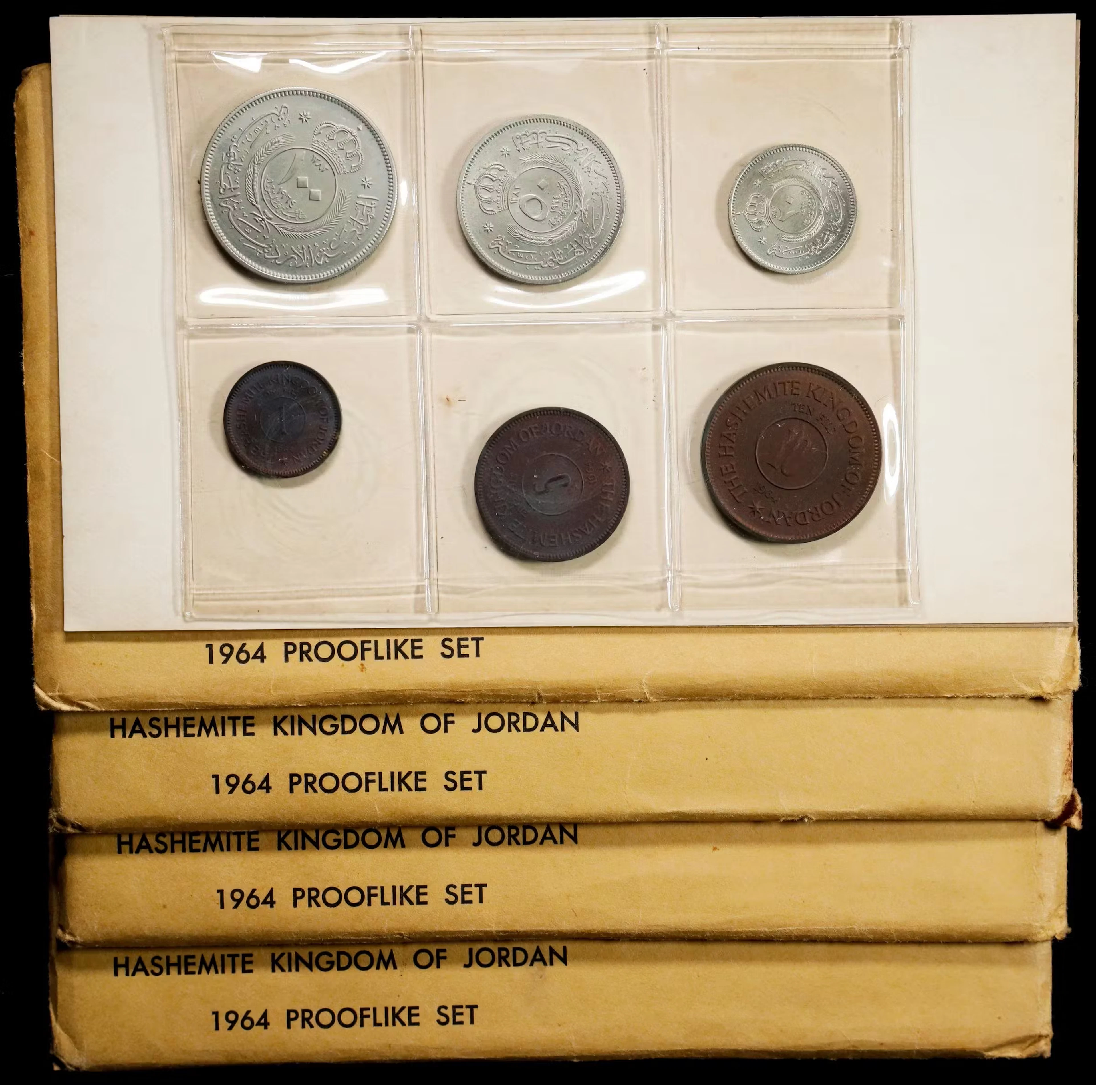 JORDAN. Quartet of Prooflike Sets (24 Pieces), 1964. London Mint. PROOFLIKE.