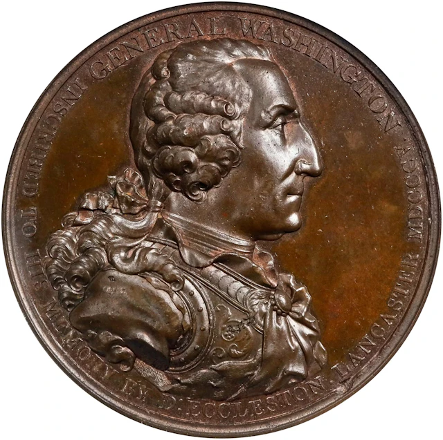 1805 Eccleston Medal. Musante GW-88, Baker-85. Copper, Bronzed. MS-62