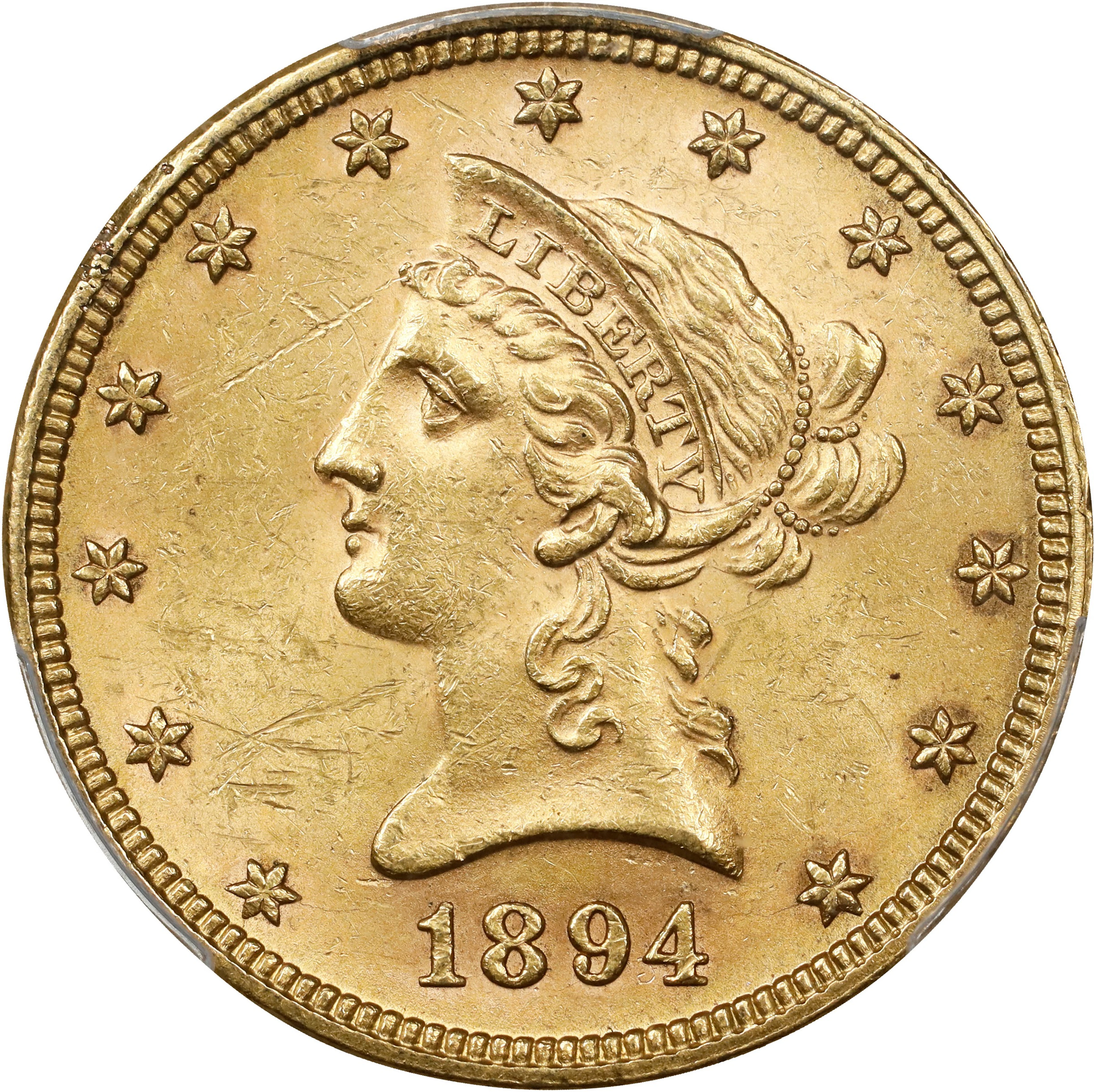 UNITED STATES OF AMERICA. 10 Dollars, 1894. Philadelphia Mint. PCGS MS-61.