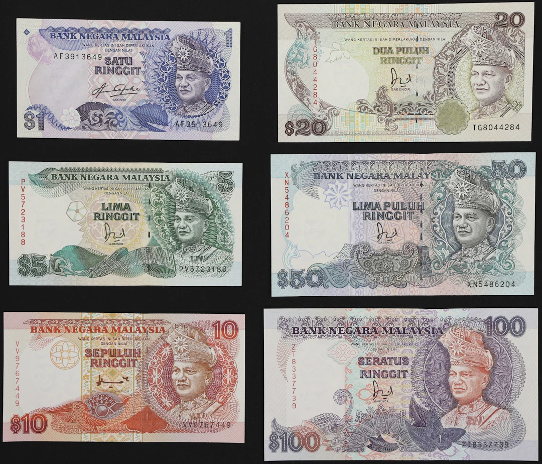MALAYSIA. Lot of (6). Bank Negara Malaysia. 1, 5, 10, 20, 50, & 100