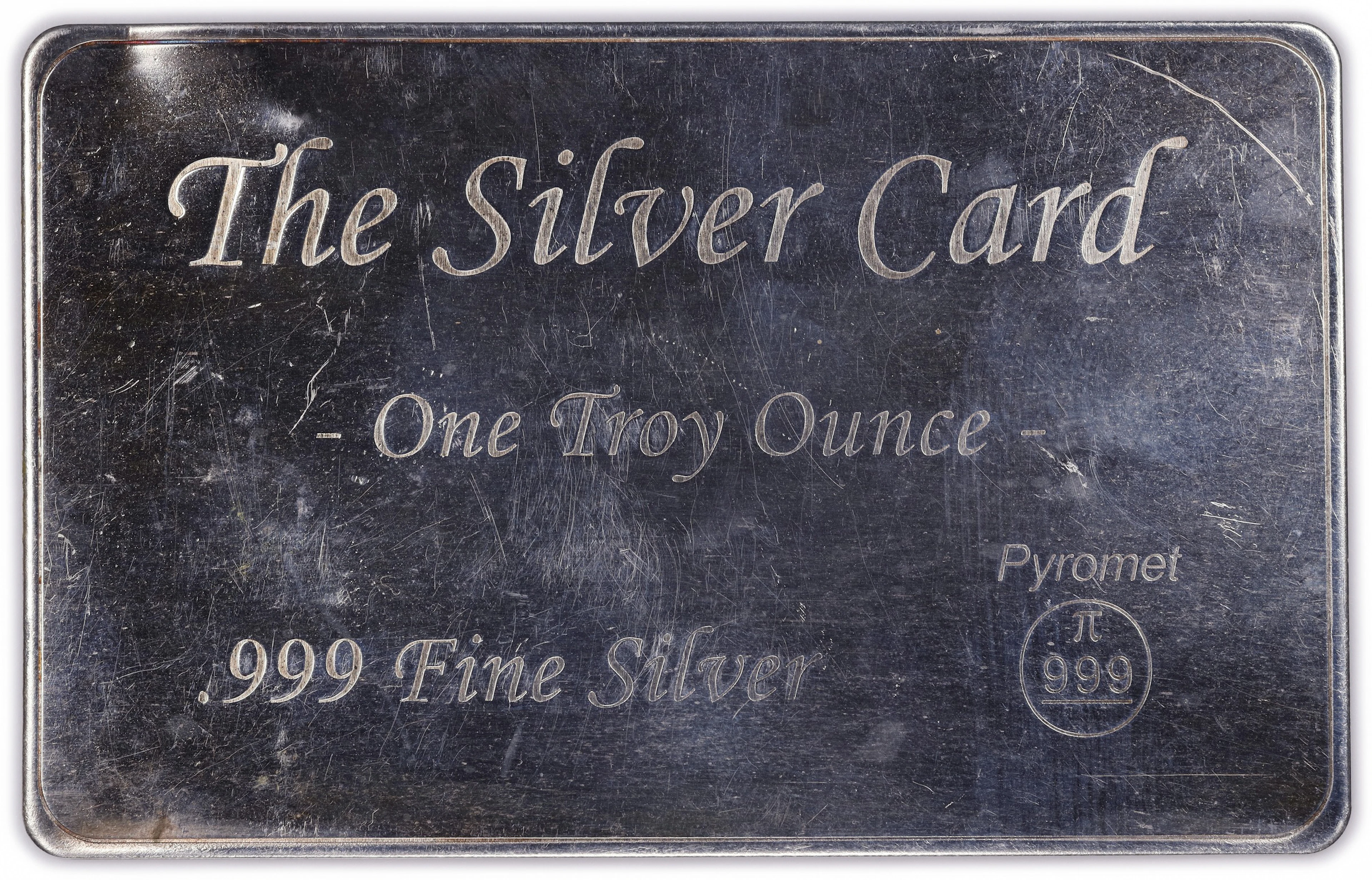 (1 oz, 31.104 g ASW). The Silver Card 1 oz Silver Bar.