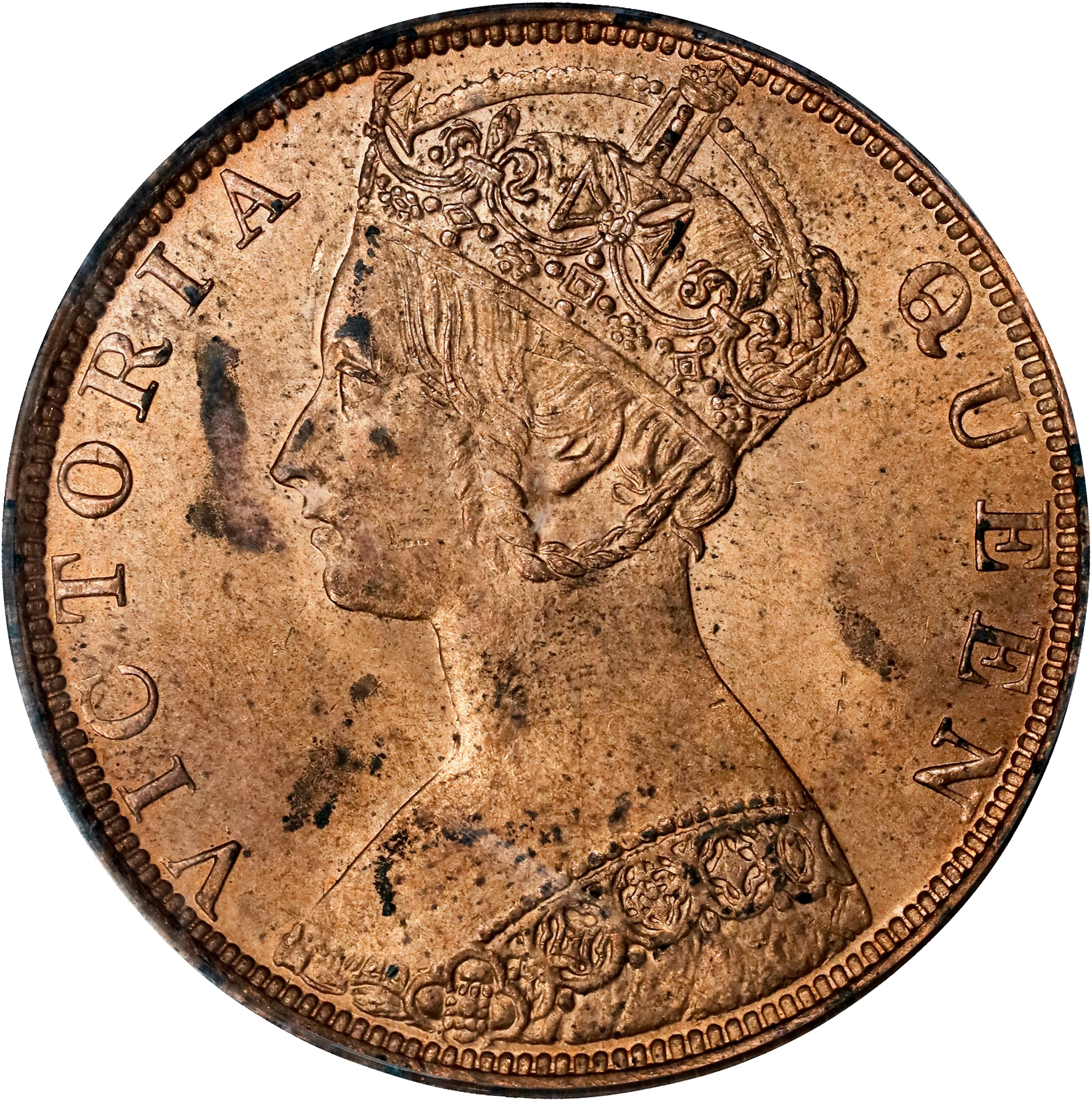 (t) HONG KONG (SAR). Cent, 1900-H. Birmingham (Heaton) Mint. Victoria.
