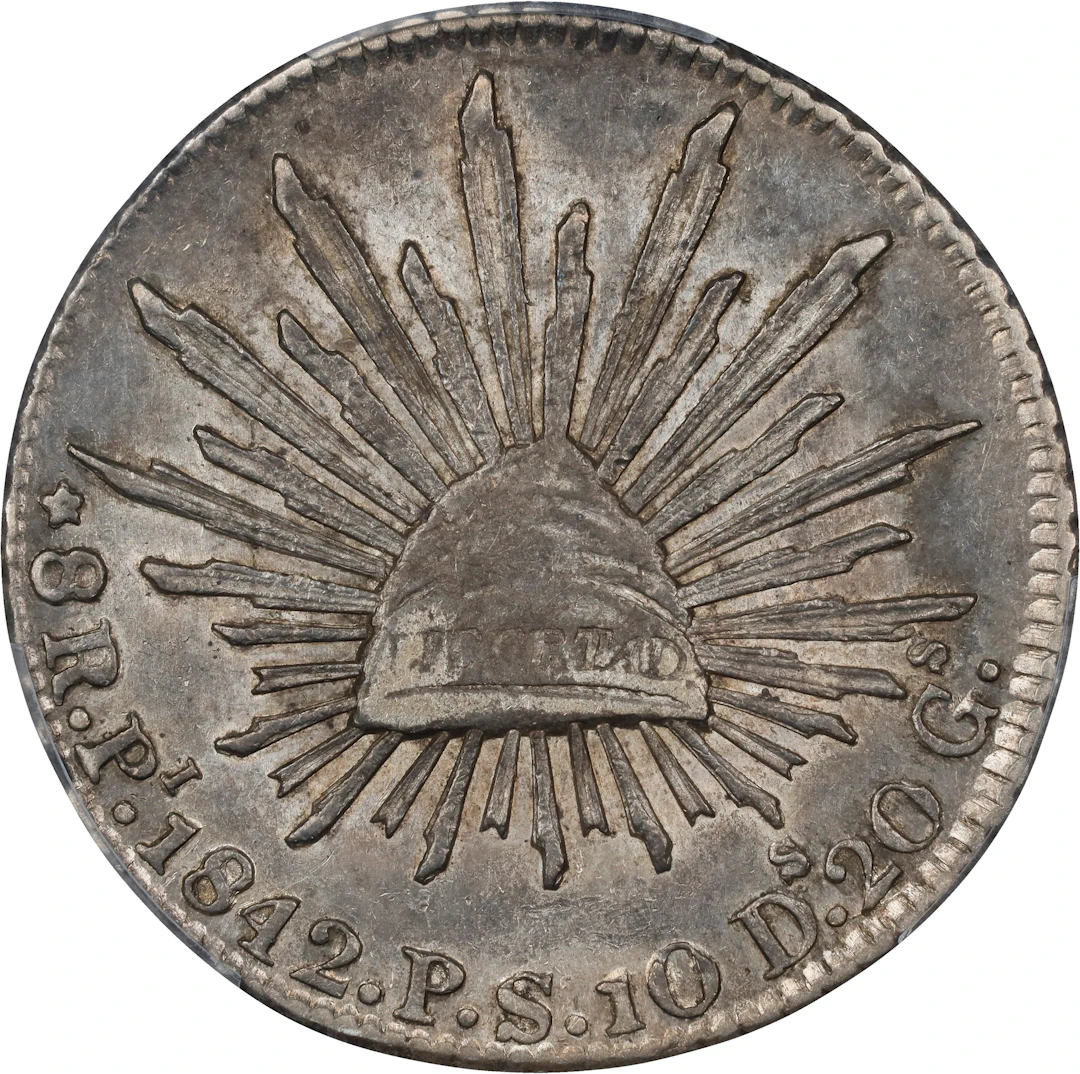 MEXICO. 8 Reales, 1842-Pi PS. San Luis Potosi Mint. PCGS EF-45.