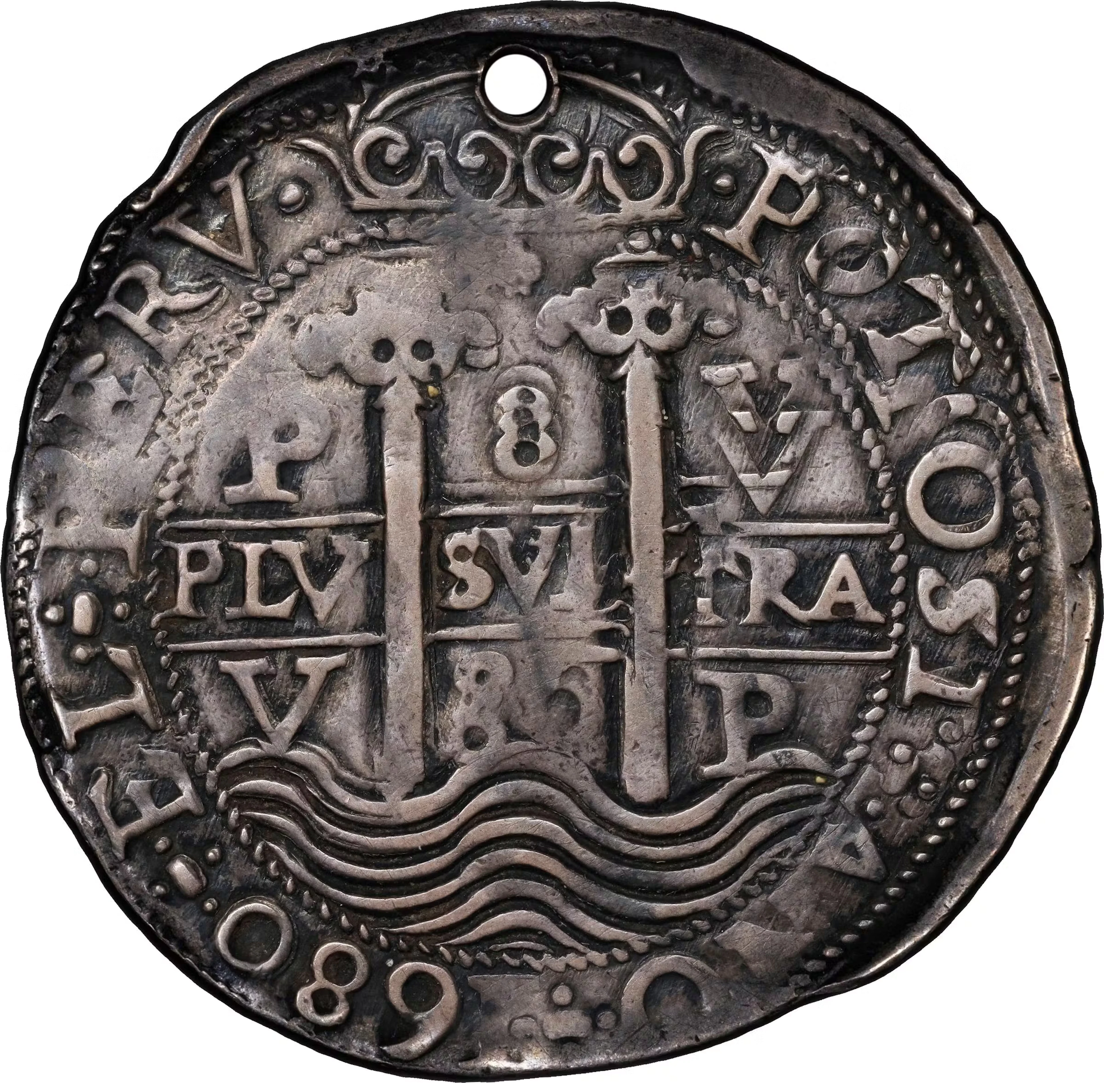 BOLIVIA. "Royal" Presentation Cob 8 Reales, 1680-P V. Potosi Mint.