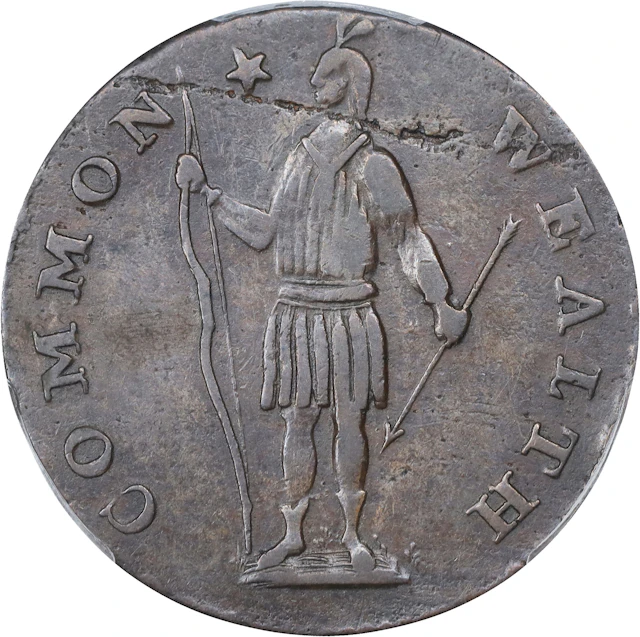 1788 Massachusetts Cent. Ryder 8-C, W-6260. Rarity-3. Period After