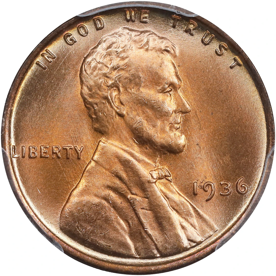 1936 Lincoln Cent. MS-67 RD (PCGS).