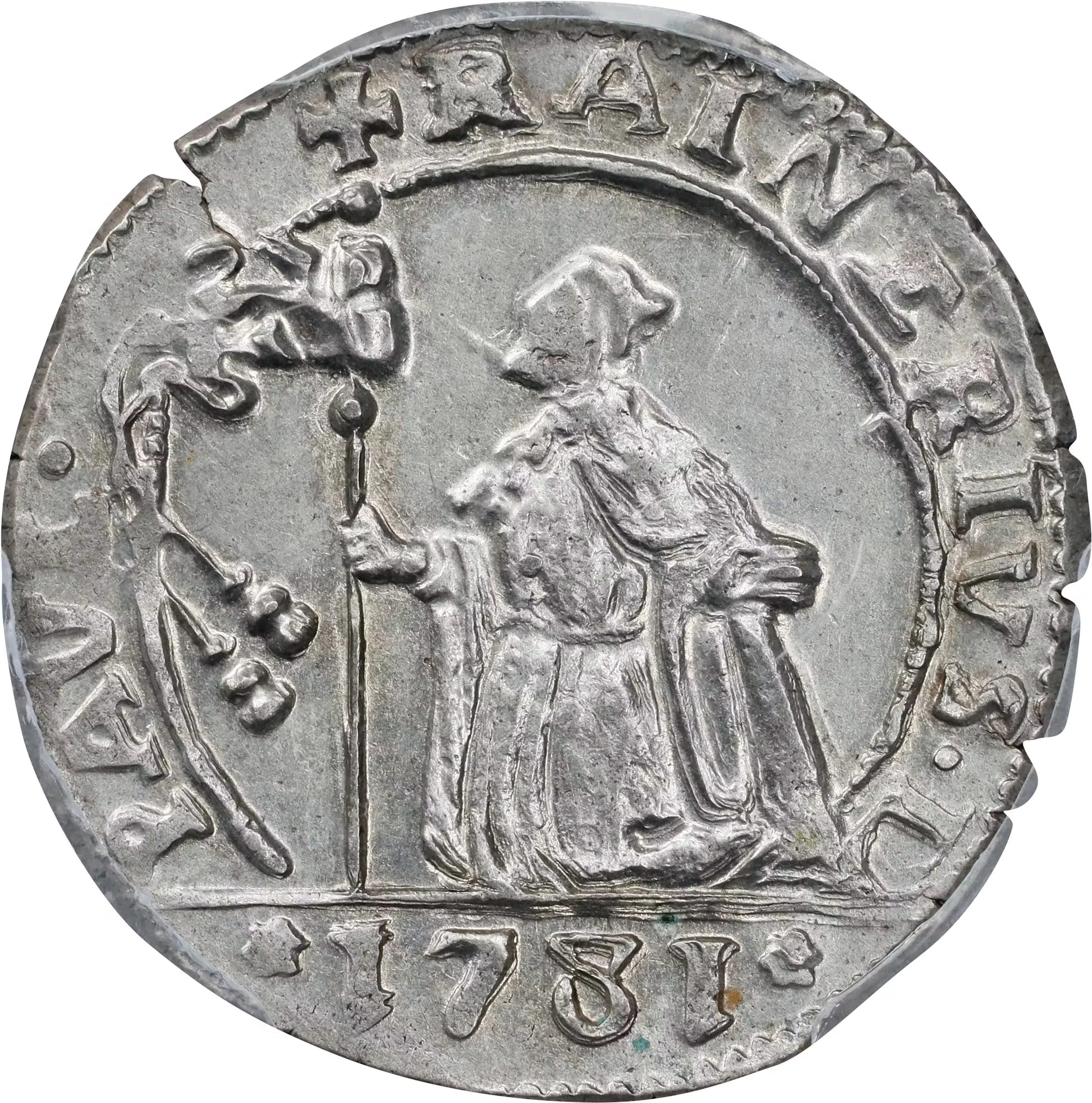 ITALY. Venice. 15 Soldi, 1781. Paolo Renier. PCGS MS-63.