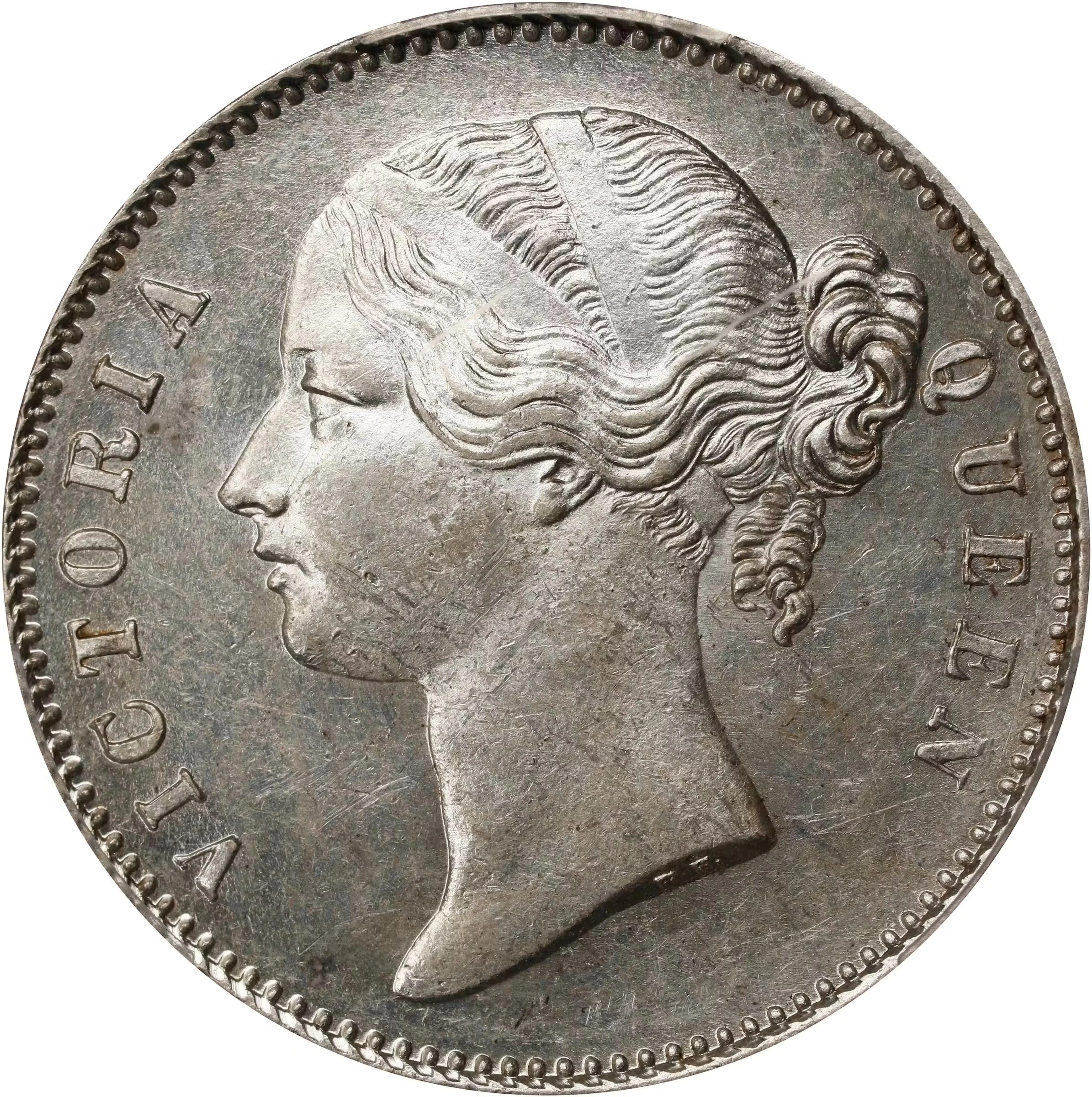 INDIA. British East India Company. Rupee, 1840-(B or C). Bombay or