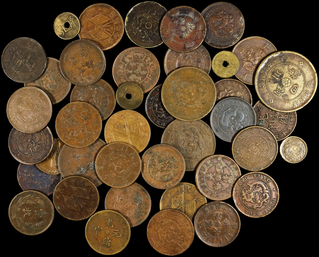 (t) CHINA. Group of Brass and Copper Denominations (42 Pieces), ca.