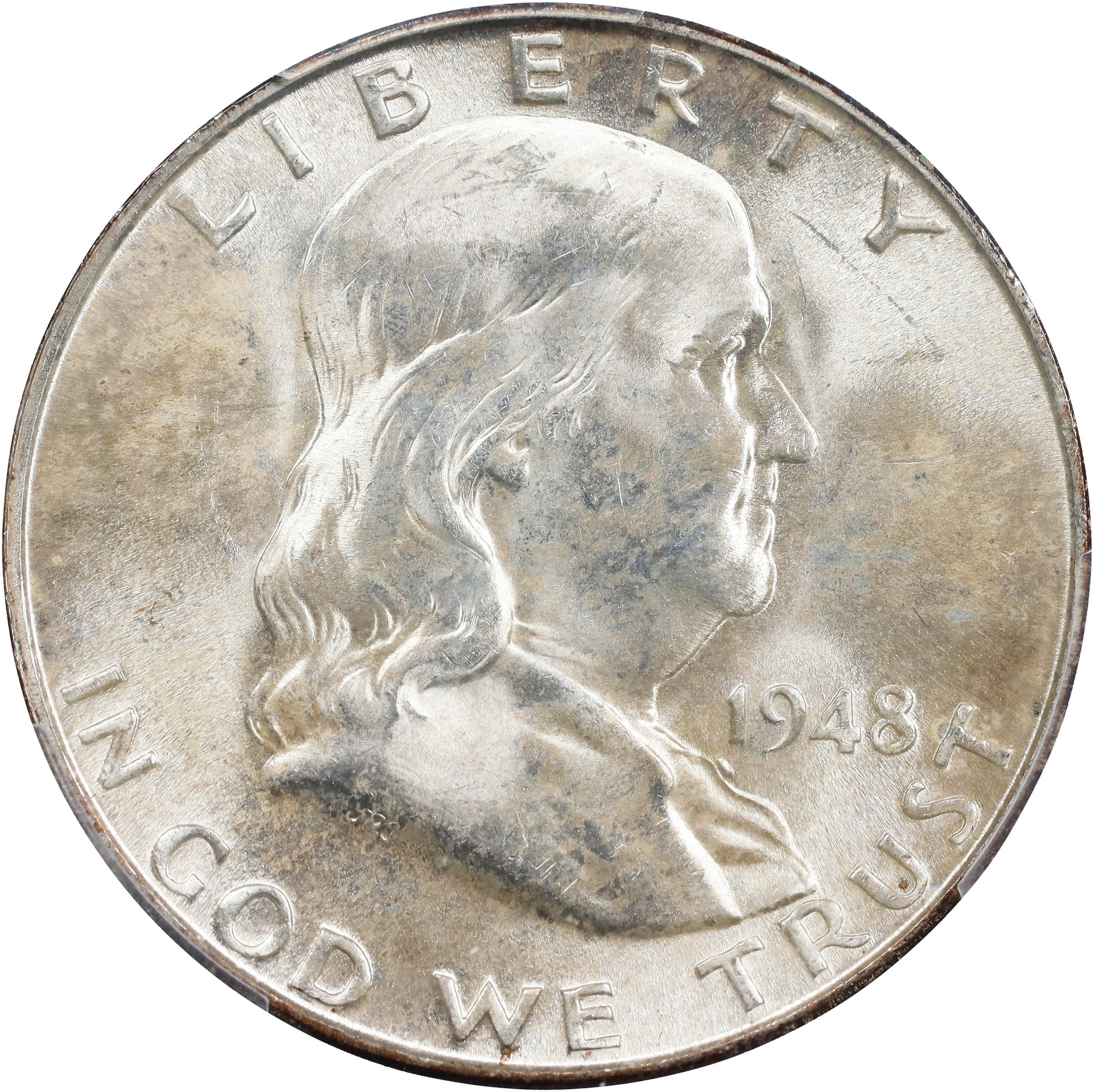 1948-D Franklin Half Dollar. MS-66 FBL (PCGS).