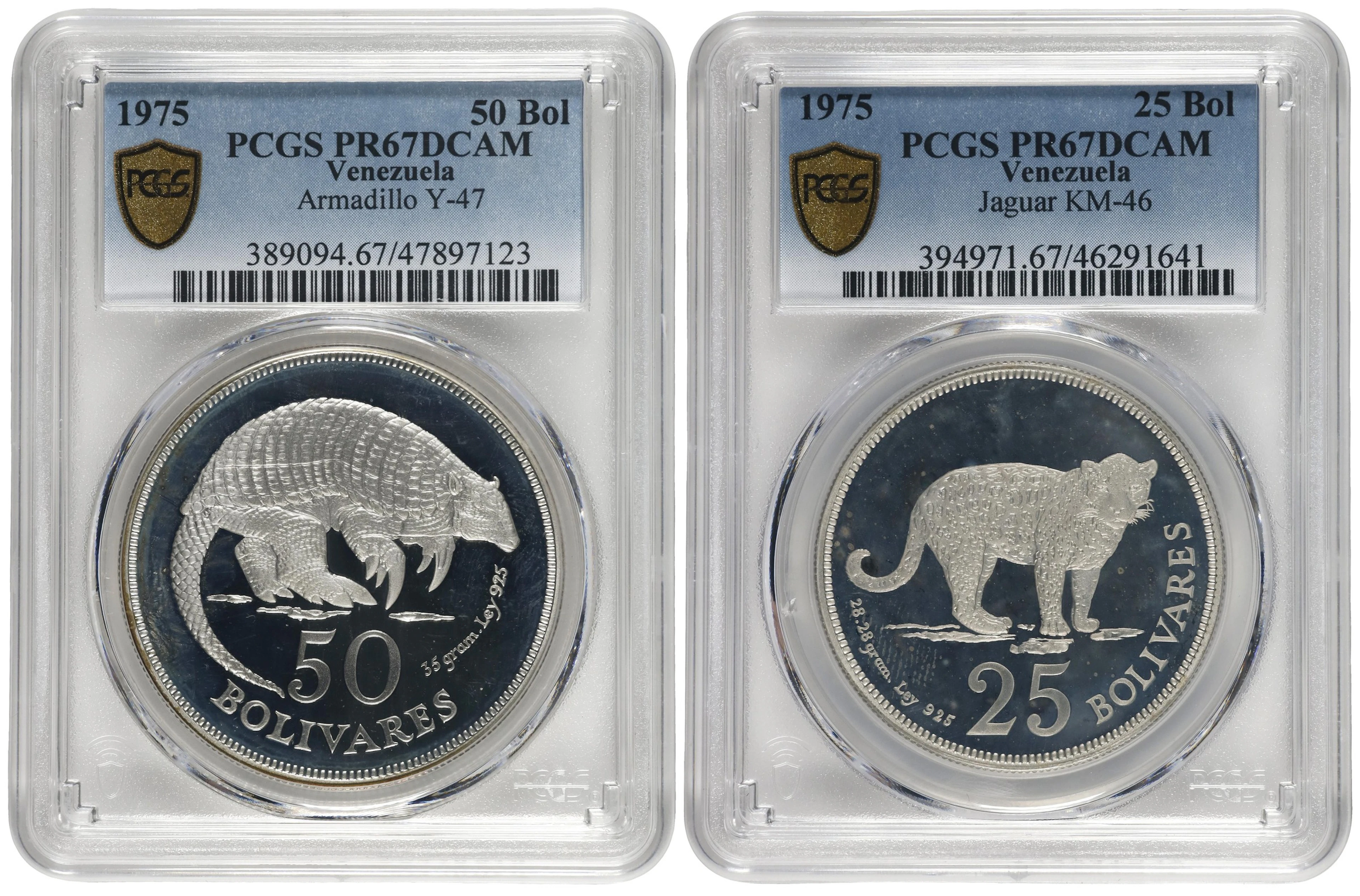 VENEZUELA. Duo of Wildlife Conservation Issues (2 Pieces), 1975. London