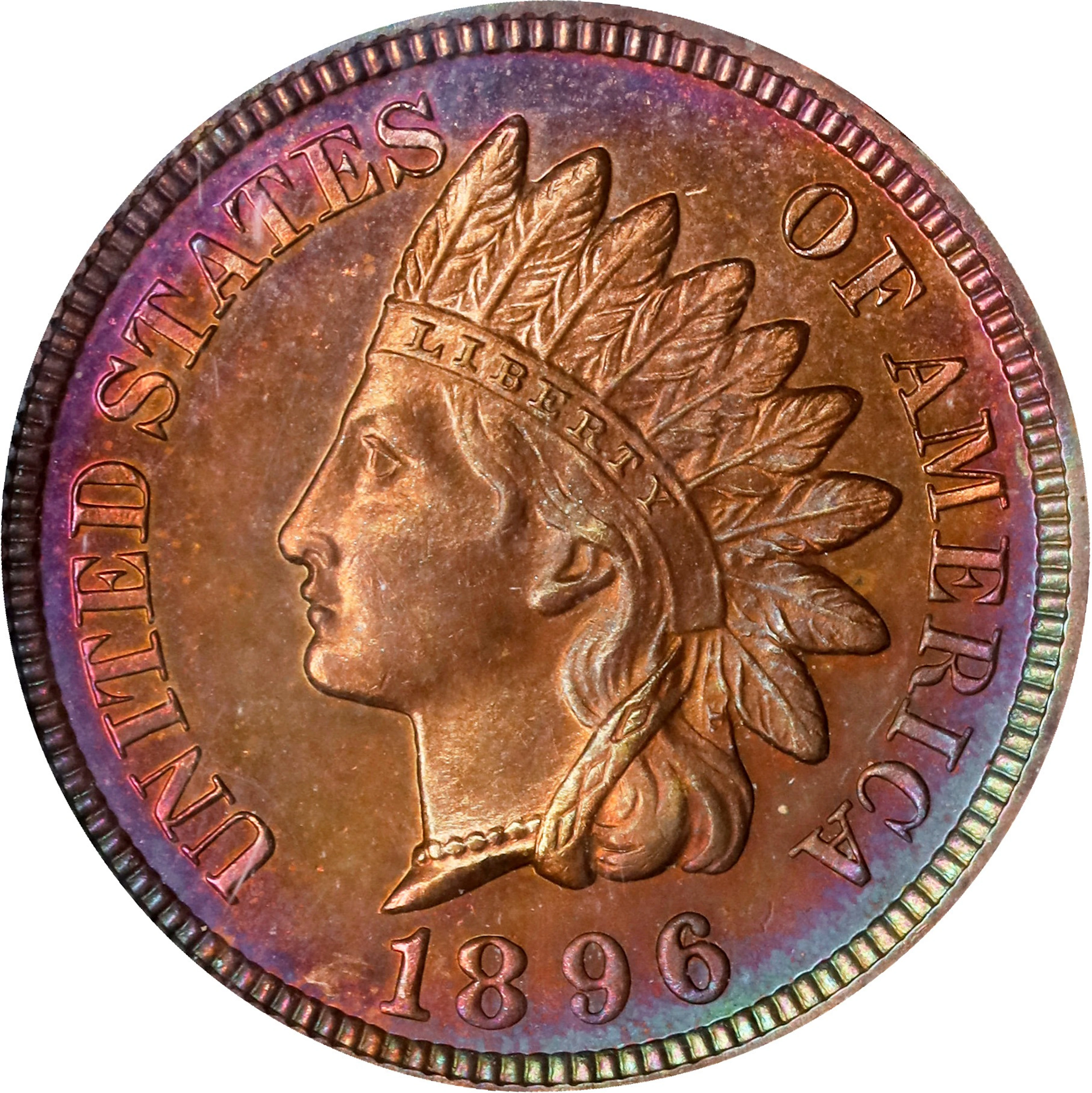 1896 Indian Cent. Proof-64 RB (ANACS). OH.