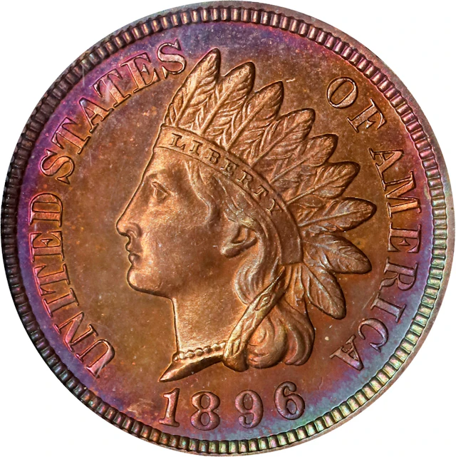 1896 Indian Cent. Proof-64 RB (ANACS). OH.