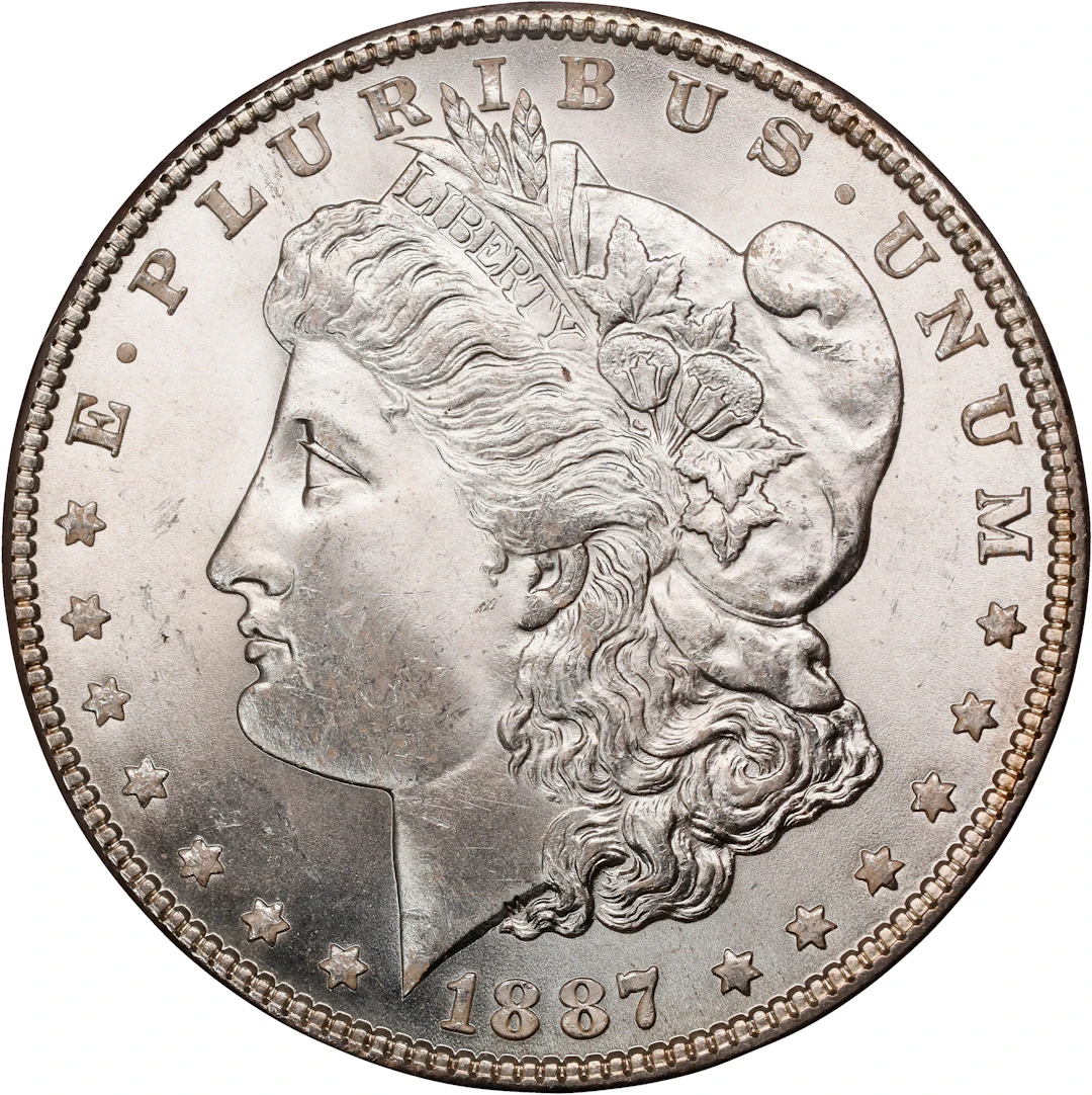 1887 Morgan Silver Dollar. MS-65 (PCGS). OGH Generation 1.2 Rattler.