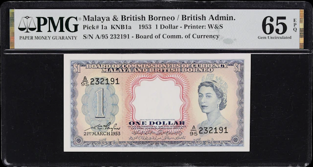 (◊) MALAYA AND BRITISH BORNEO. Board of Commissioners of Currency.