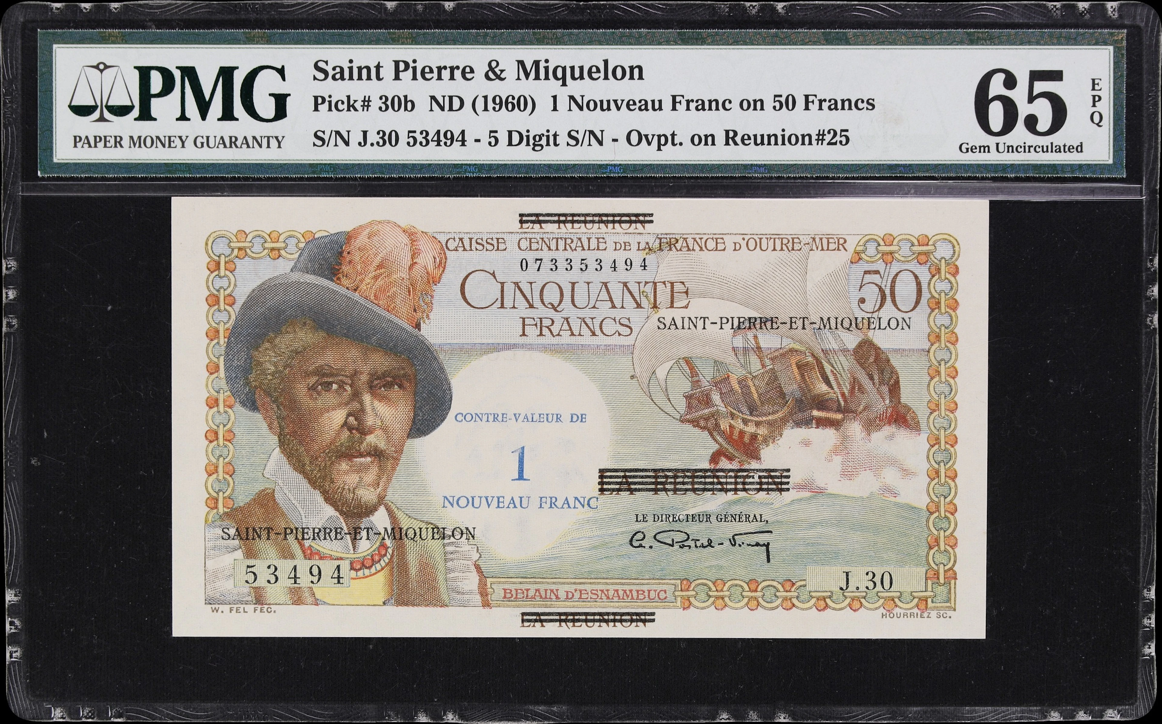 (◊) SAINT PIERRE & MIQUELON. Caisse Centrale de la France d'Outre-Mer..