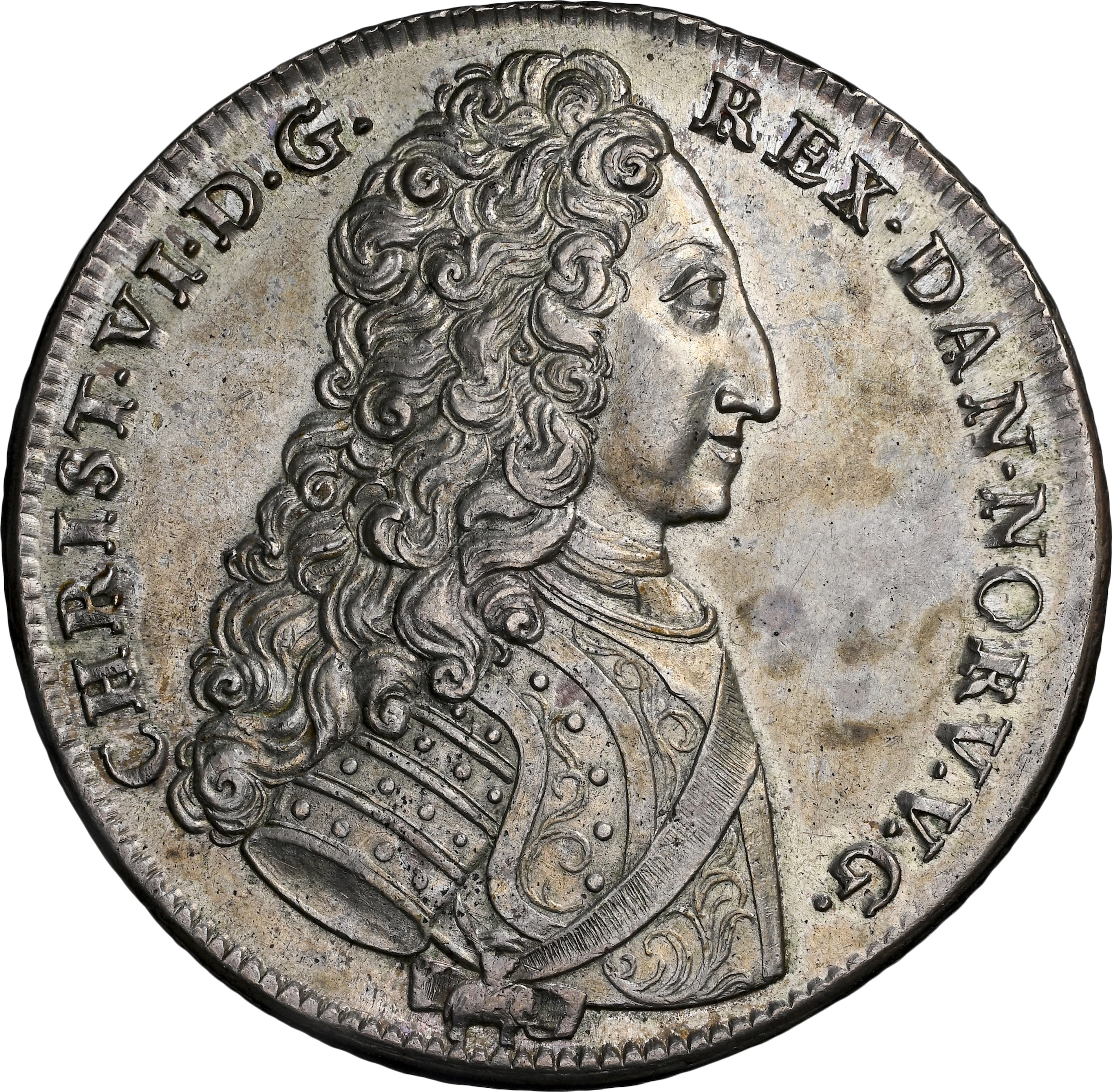 NORWAY. 6 Mark (Kronerigsdaler), 1733. Copenhagen Mint. Christian