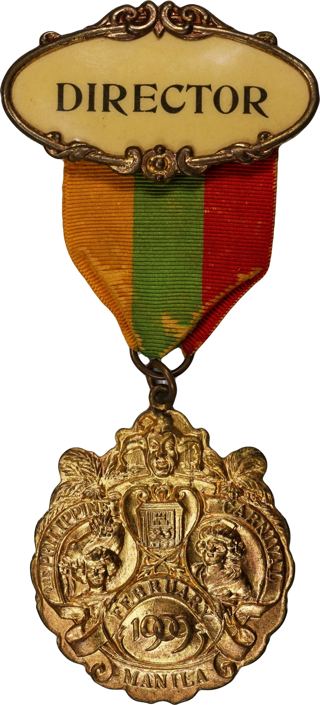 PHILIPPINES. Manila. Carnival Gilt Bronze Medal, 1909. UNCIRCULATED.