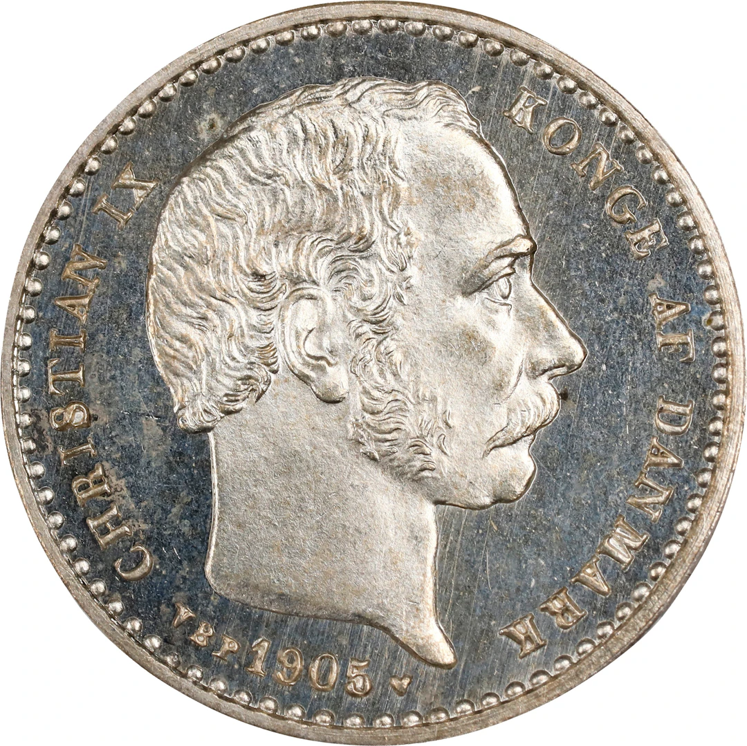 DENMARK. 25 Ore, 1905-VBP. Copenhagen Mint. Christian IX. PCGS PROOF-66 Cameo.