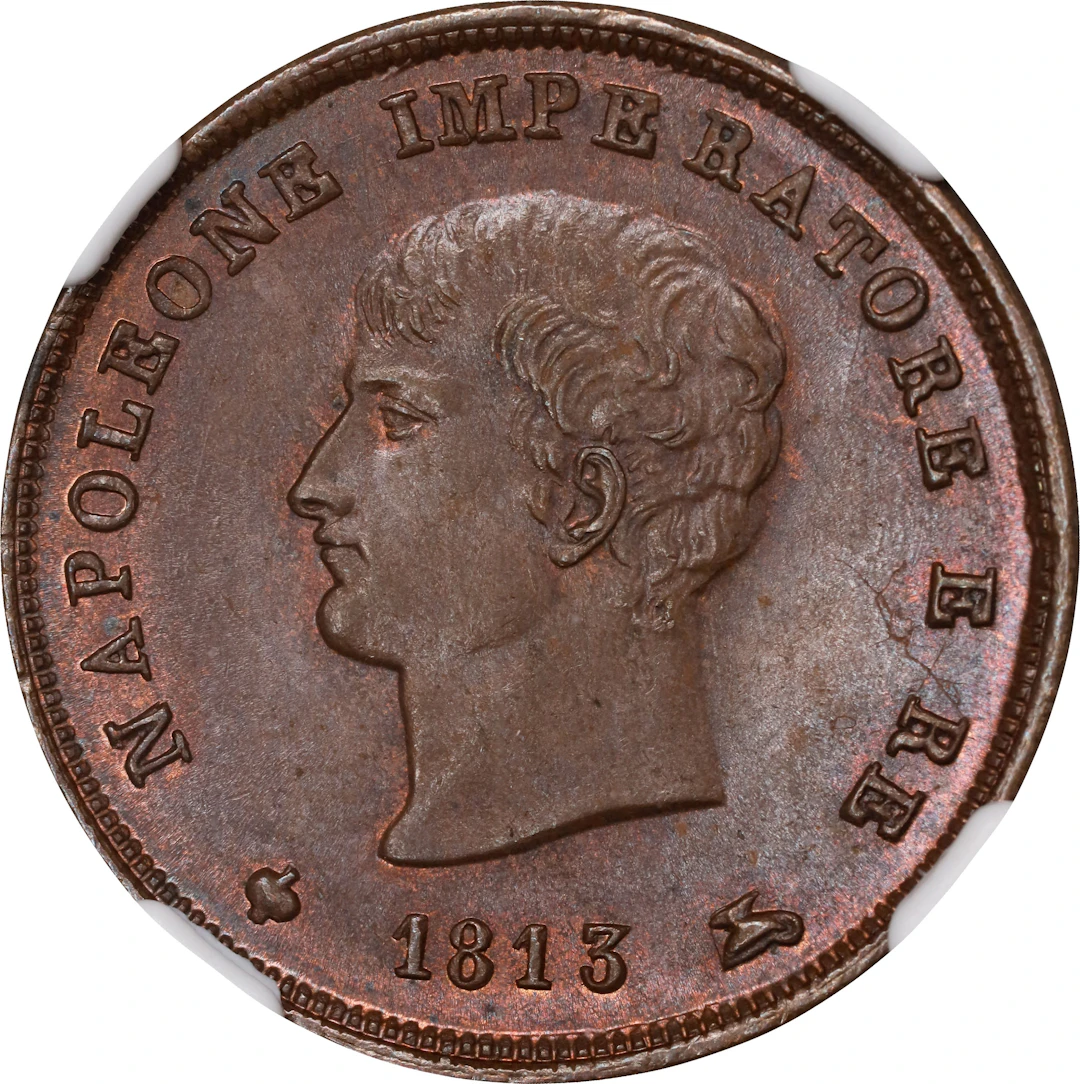 (◊) ITALY. Kingdom of Napoleon. 3 Centesimi, 1813-M. Milan Mint. Napoleon